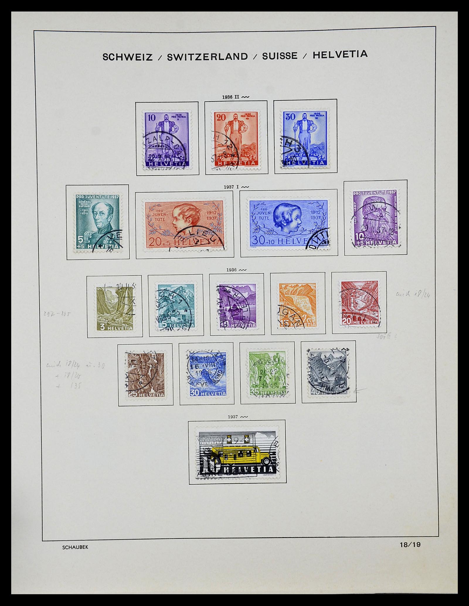 34204 017 - Postzegelverzameling 34204 Zwitserland 1862-2001.