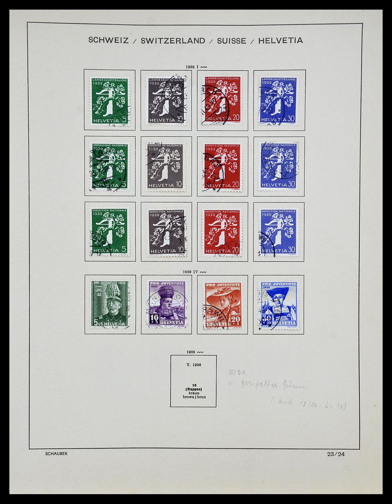 34204 021 - Postzegelverzameling 34204 Zwitserland 1862-2001.