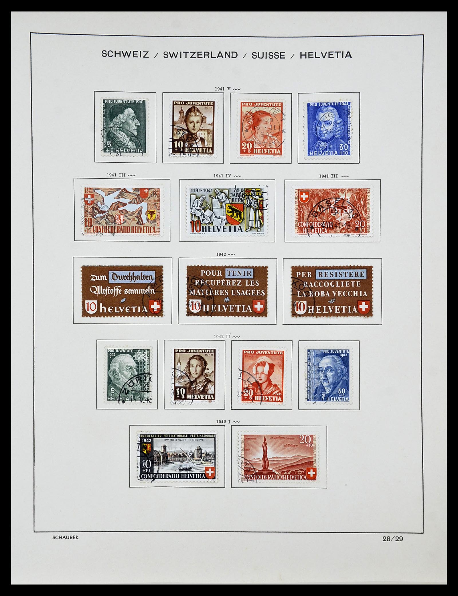 34204 024 - Postzegelverzameling 34204 Zwitserland 1862-2001.