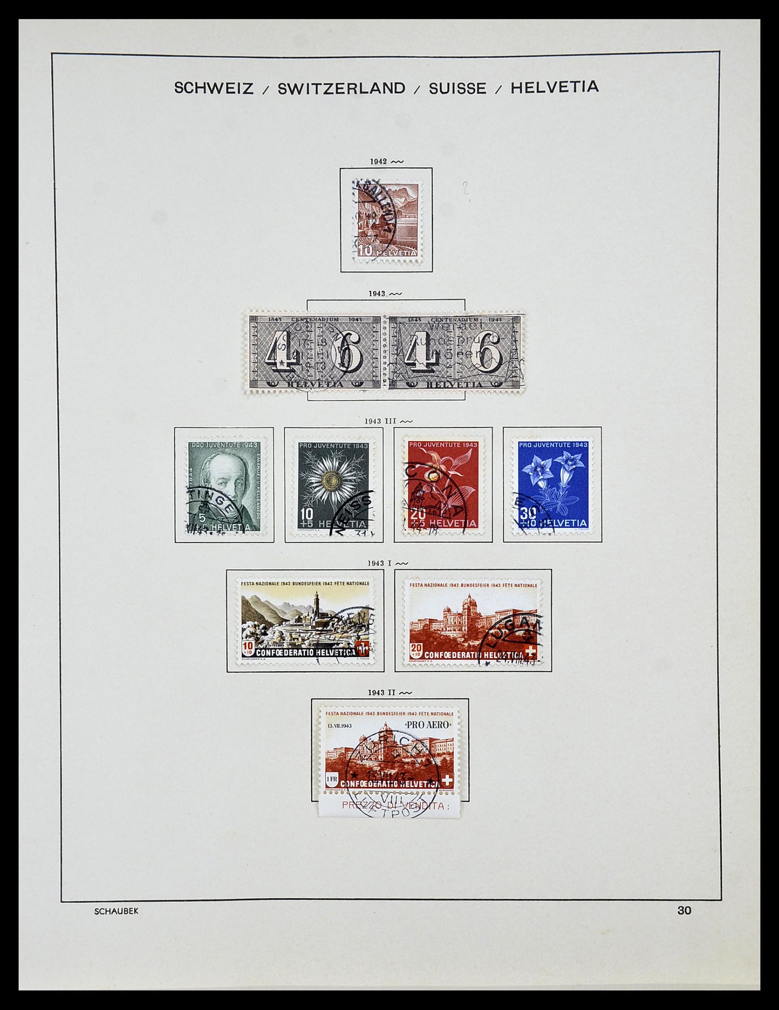 34204 025 - Stamp collection 34204 Switzerland 1862-2001.