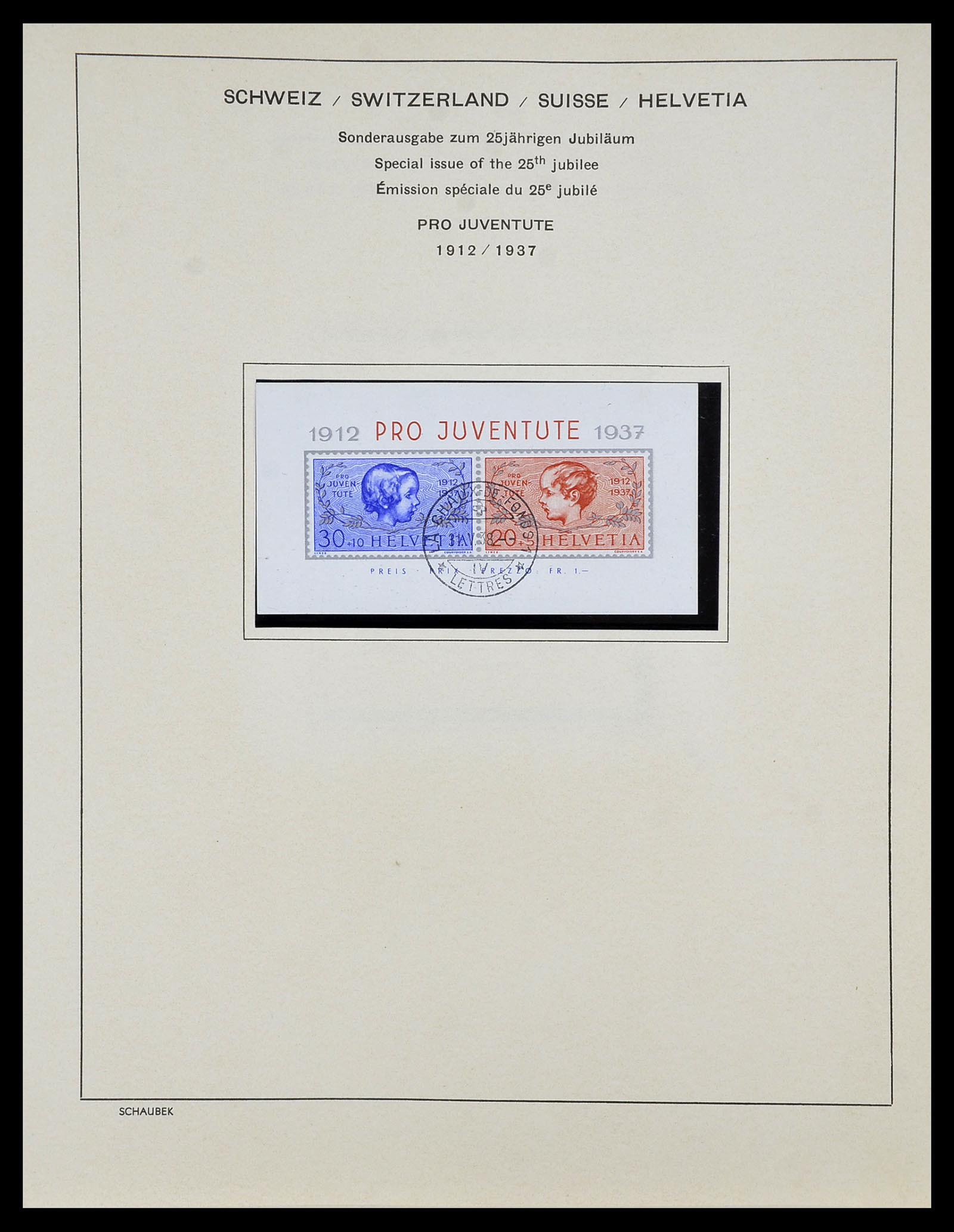 34204 029 - Postzegelverzameling 34204 Zwitserland 1862-2001.