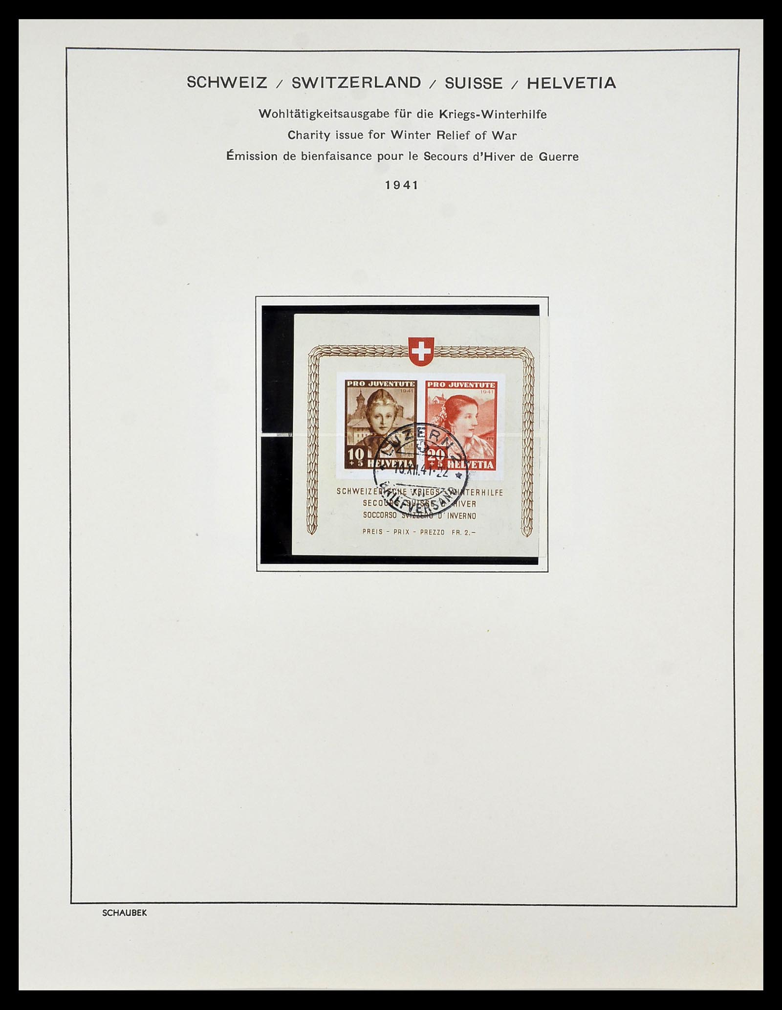 34204 032 - Postzegelverzameling 34204 Zwitserland 1862-2001.