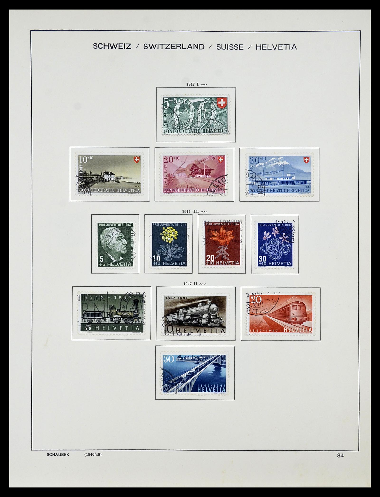 34204 045 - Postzegelverzameling 34204 Zwitserland 1862-2001.