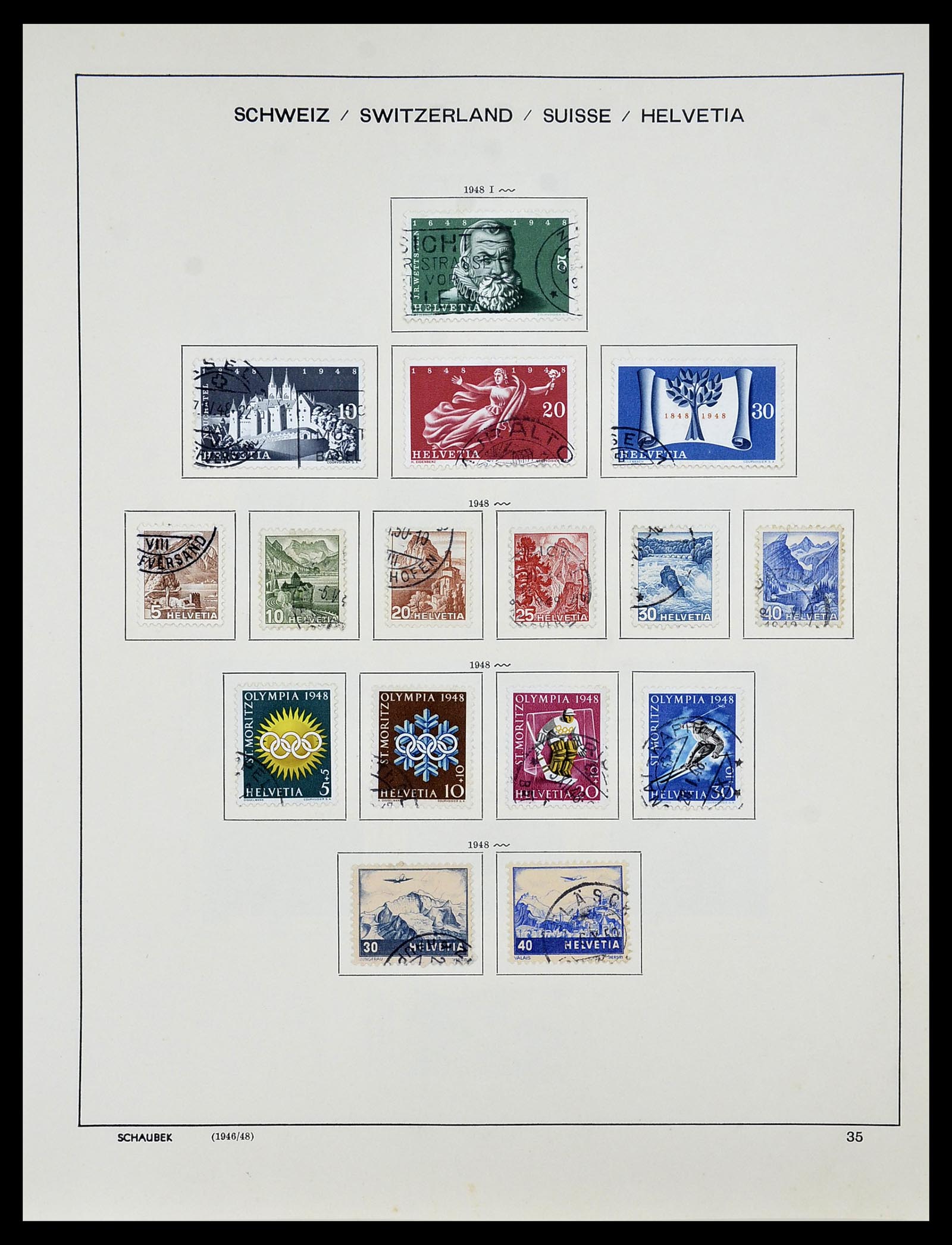 34204 046 - Postzegelverzameling 34204 Zwitserland 1862-2001.