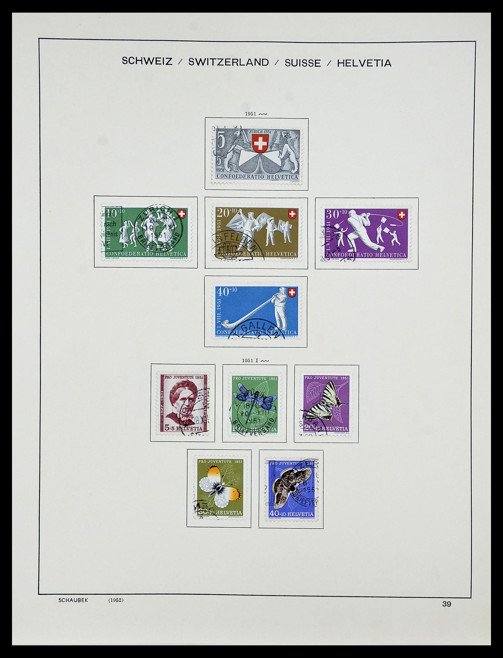34204 050 - Postzegelverzameling 34204 Zwitserland 1862-2001.