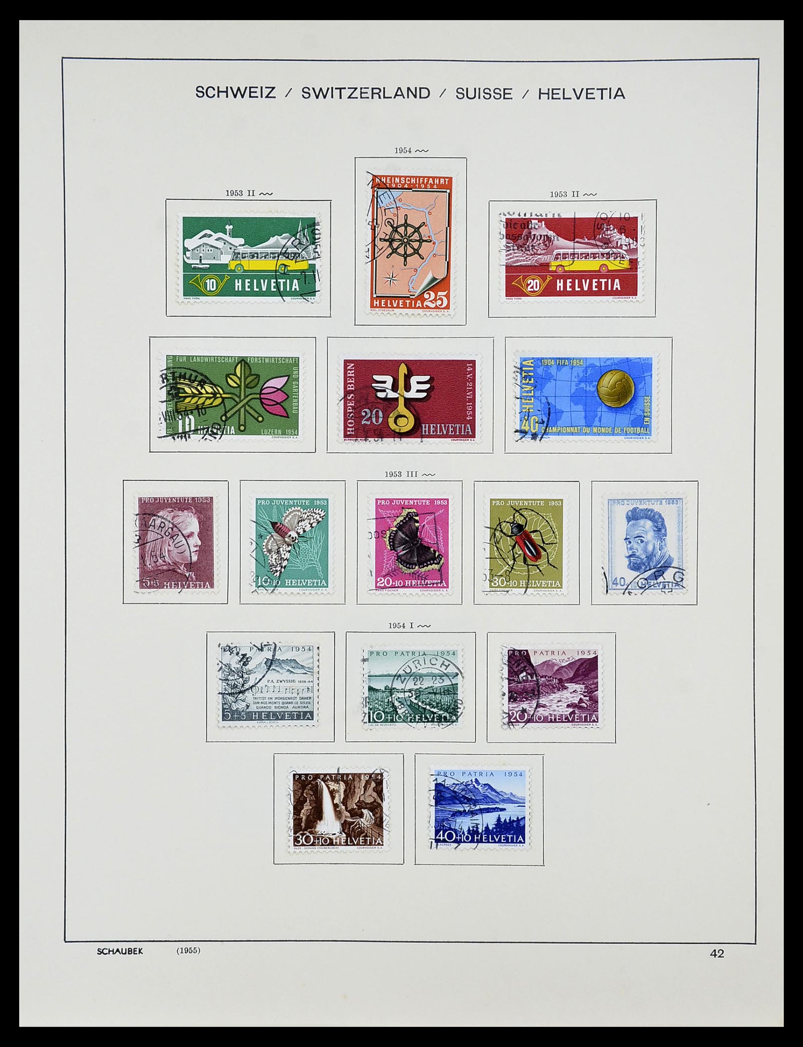 34204 053 - Postzegelverzameling 34204 Zwitserland 1862-2001.
