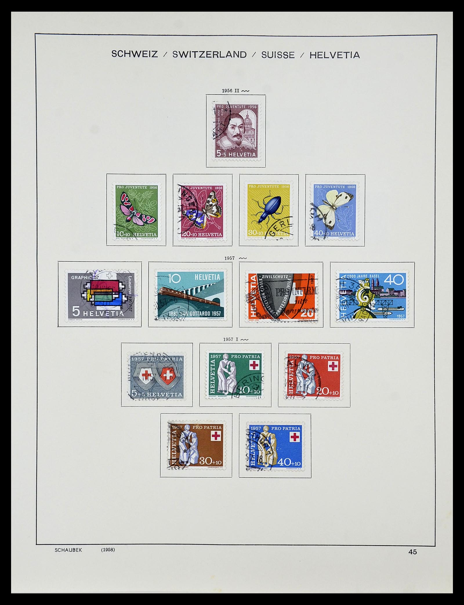 34204 056 - Postzegelverzameling 34204 Zwitserland 1862-2001.