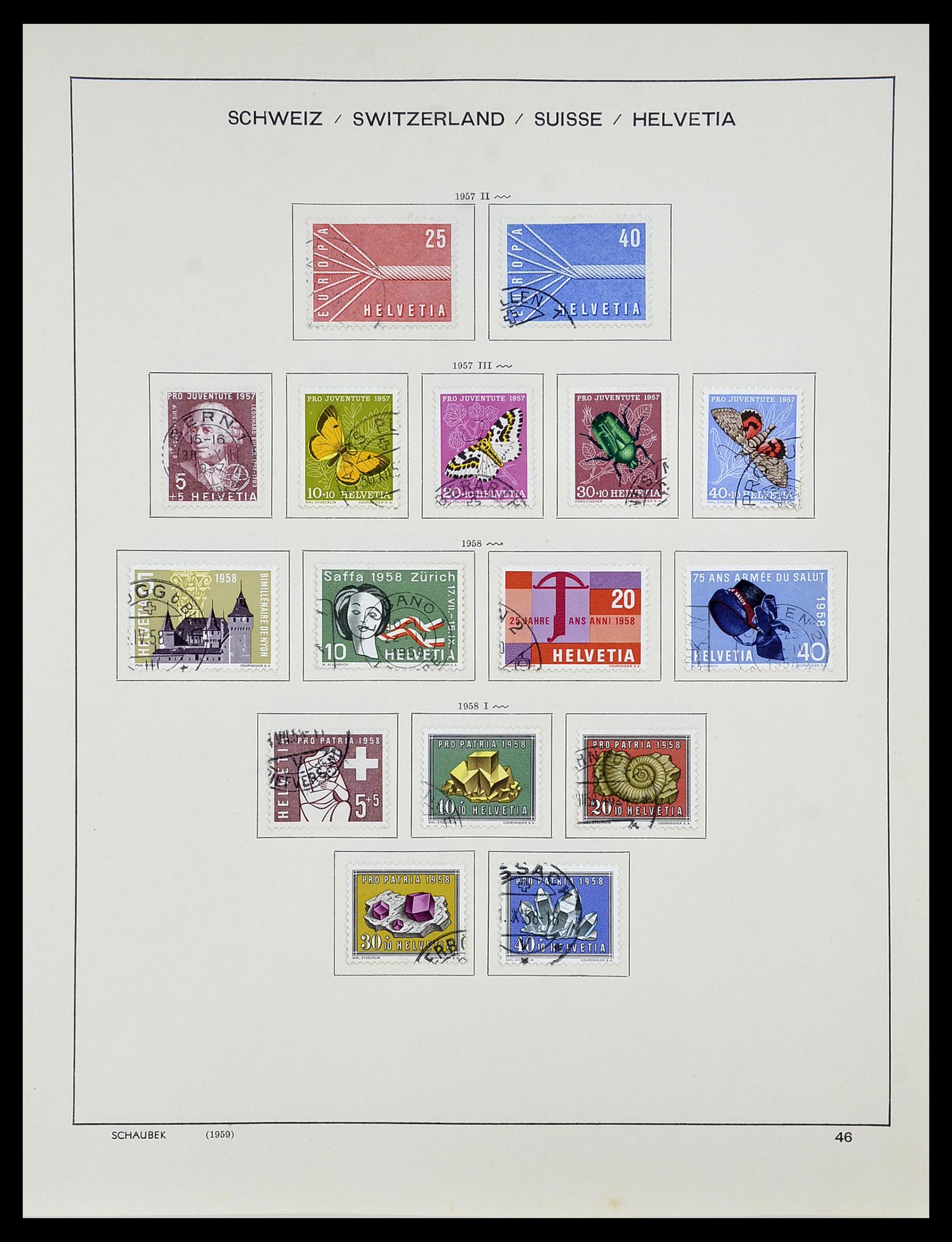 34204 057 - Postzegelverzameling 34204 Zwitserland 1862-2001.