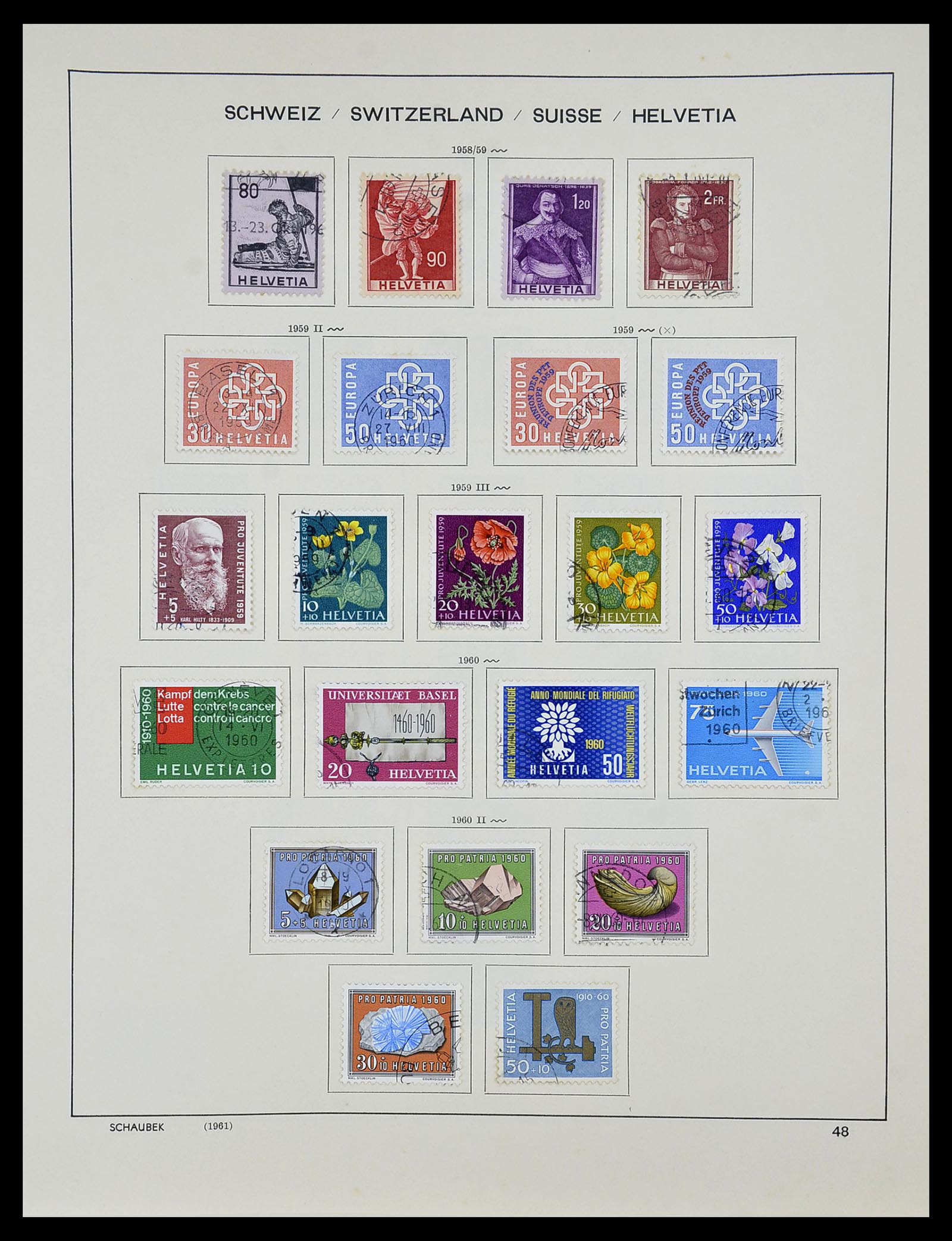 34204 059 - Postzegelverzameling 34204 Zwitserland 1862-2001.