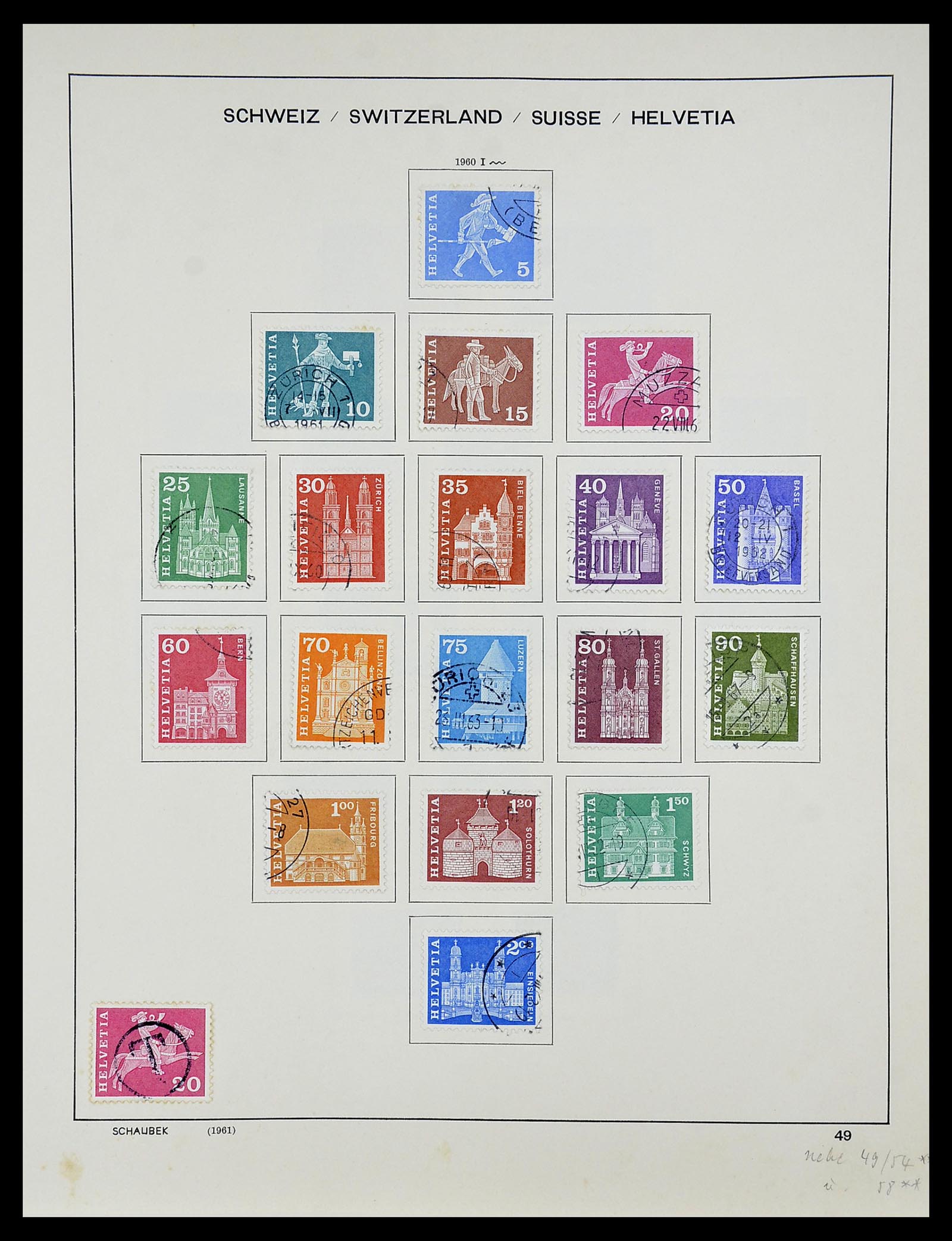 34204 060 - Postzegelverzameling 34204 Zwitserland 1862-2001.