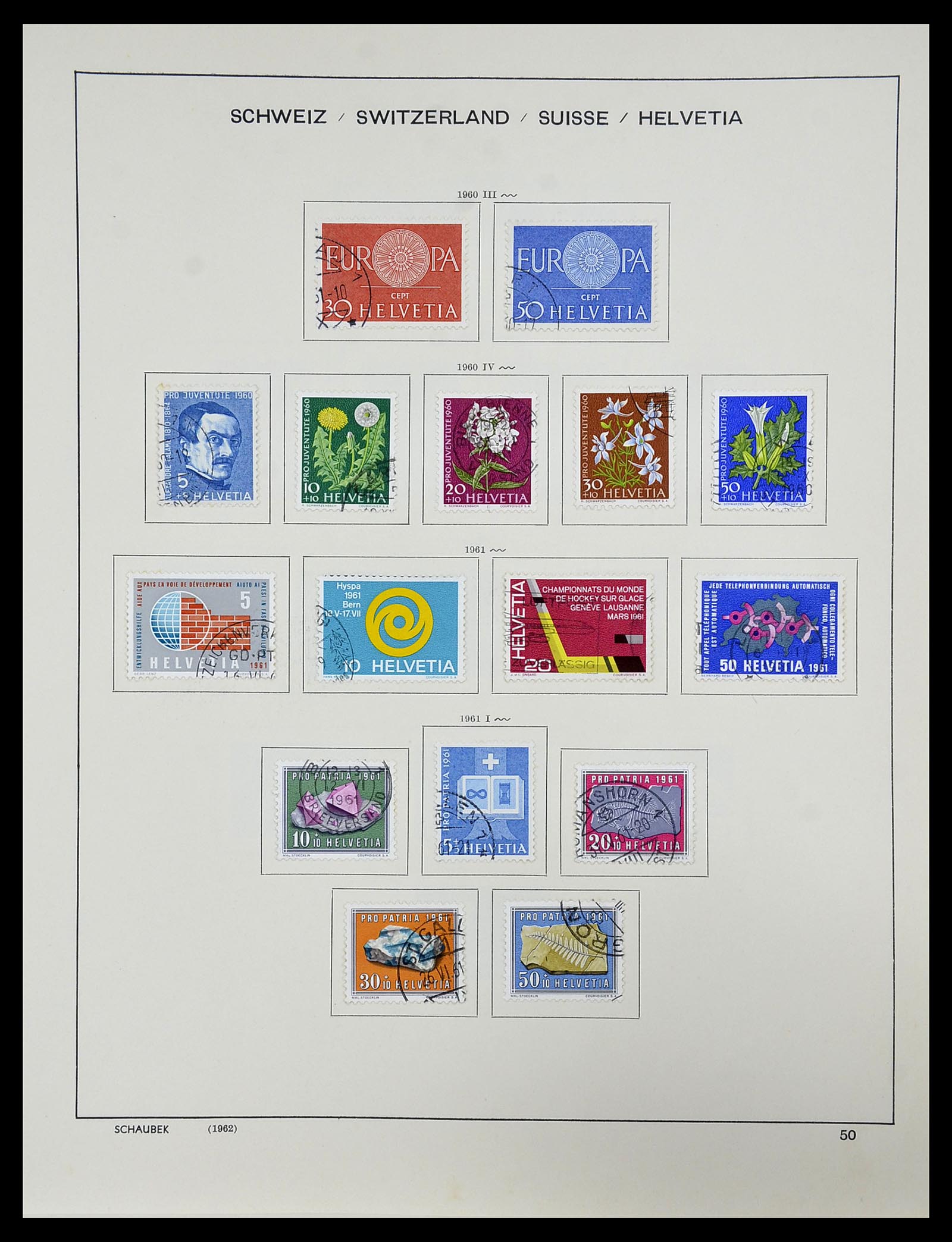 34204 061 - Postzegelverzameling 34204 Zwitserland 1862-2001.