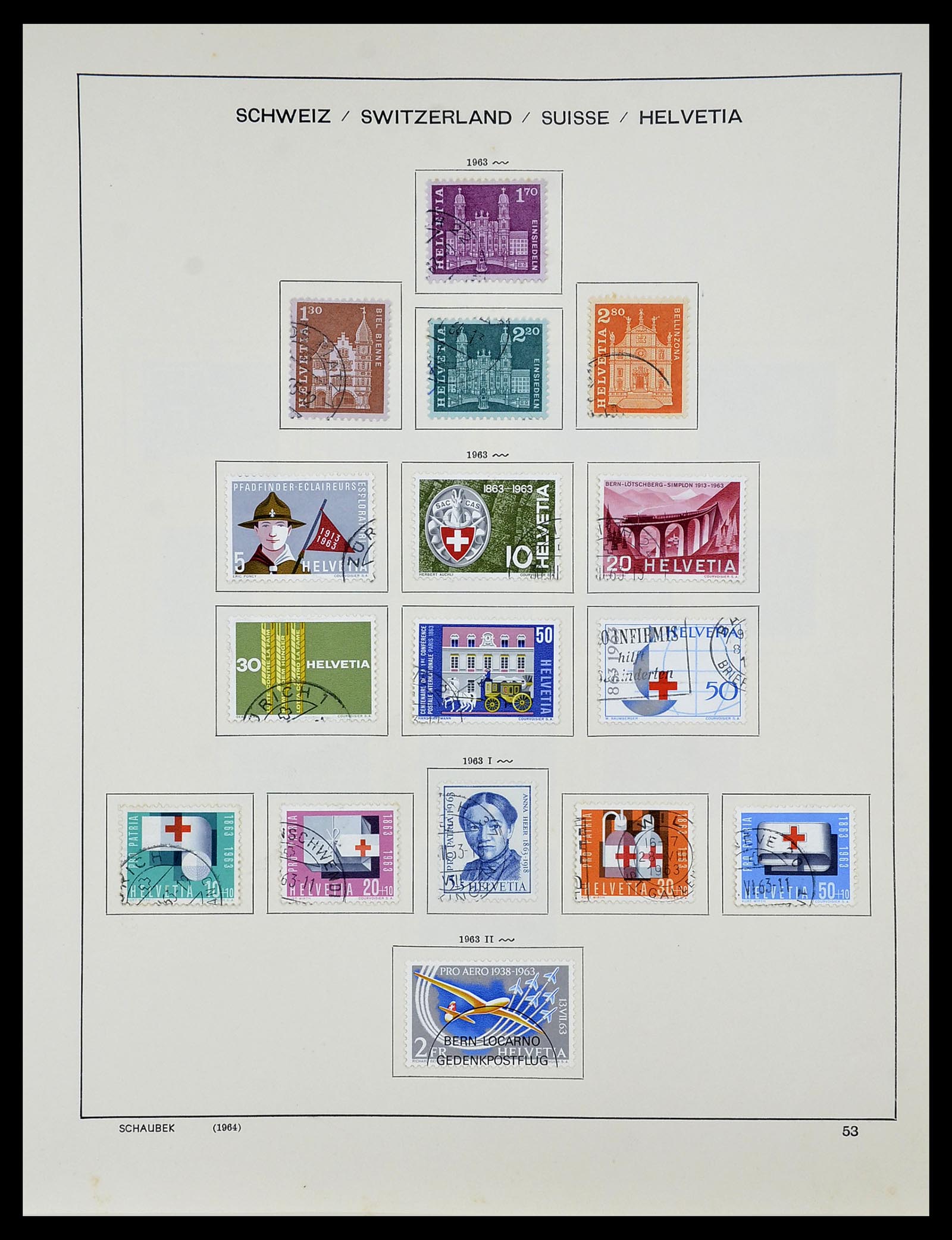 34204 064 - Postzegelverzameling 34204 Zwitserland 1862-2001.