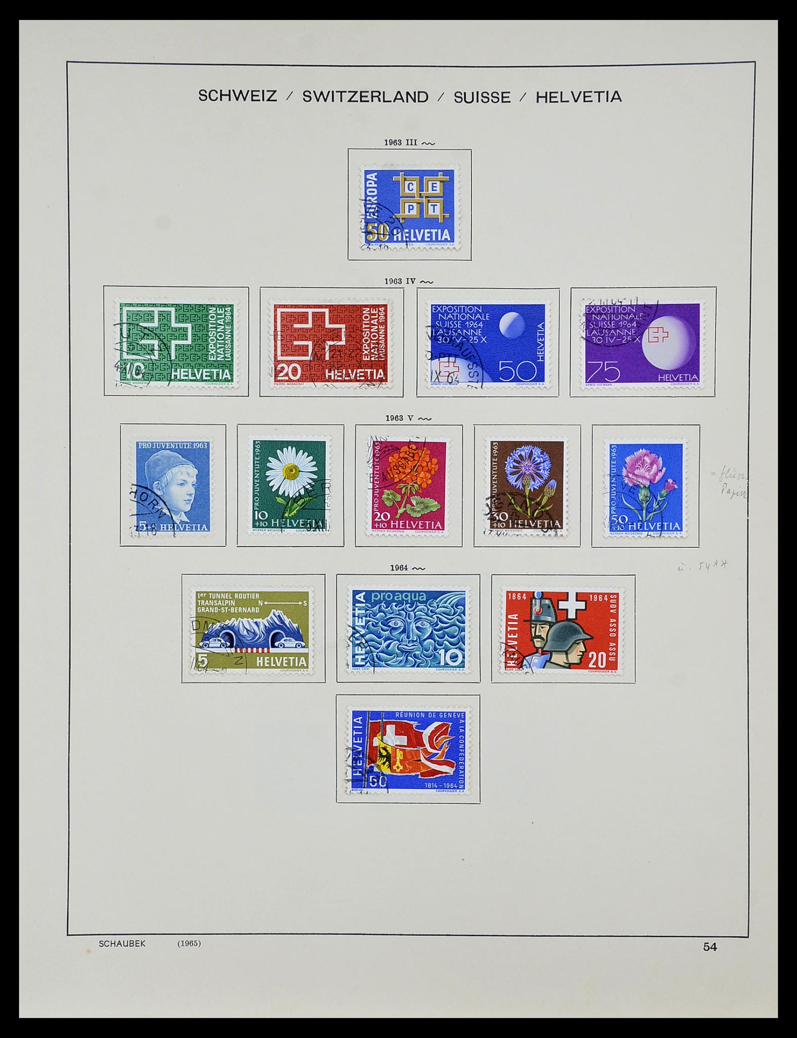 34204 065 - Postzegelverzameling 34204 Zwitserland 1862-2001.