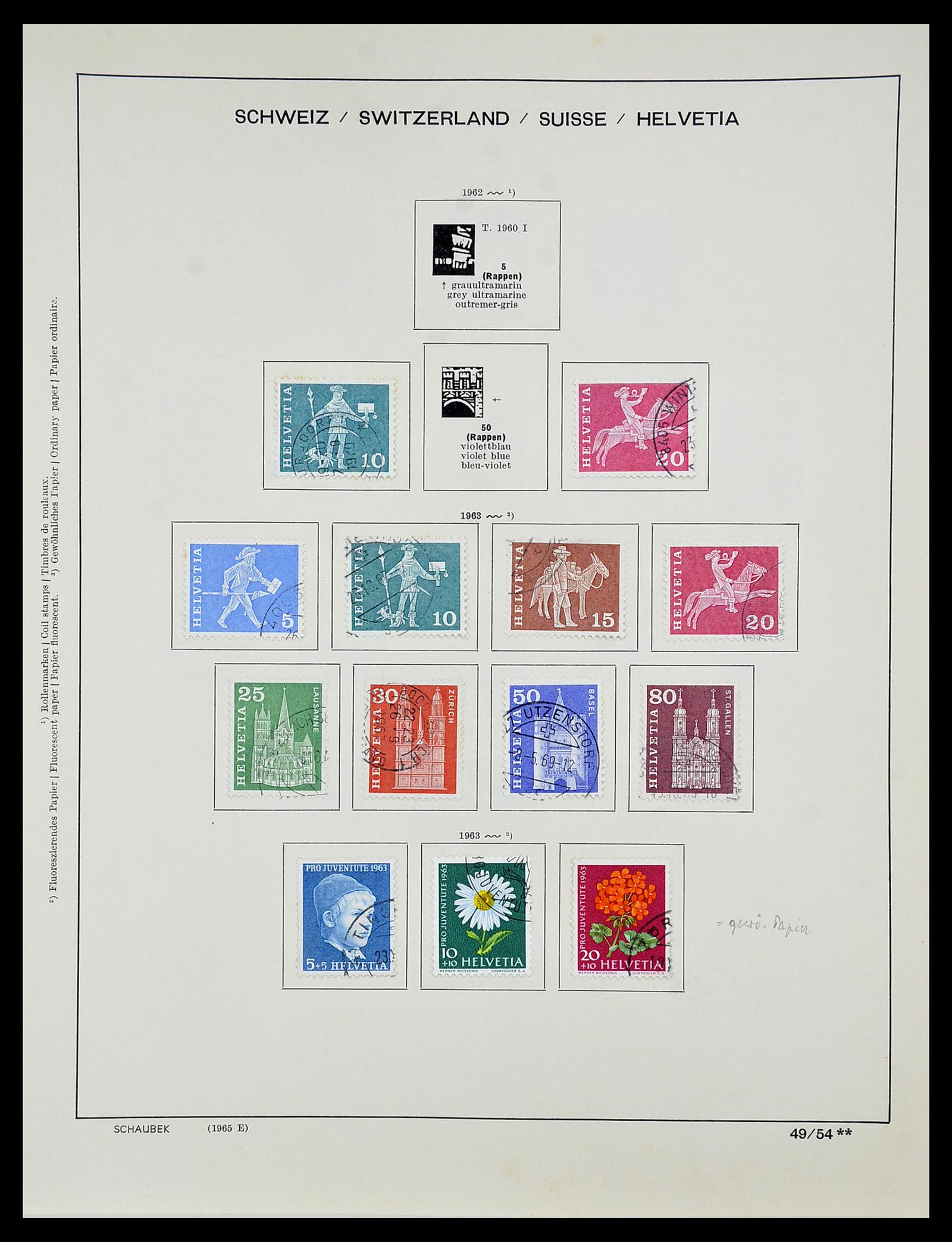 34204 066 - Postzegelverzameling 34204 Zwitserland 1862-2001.