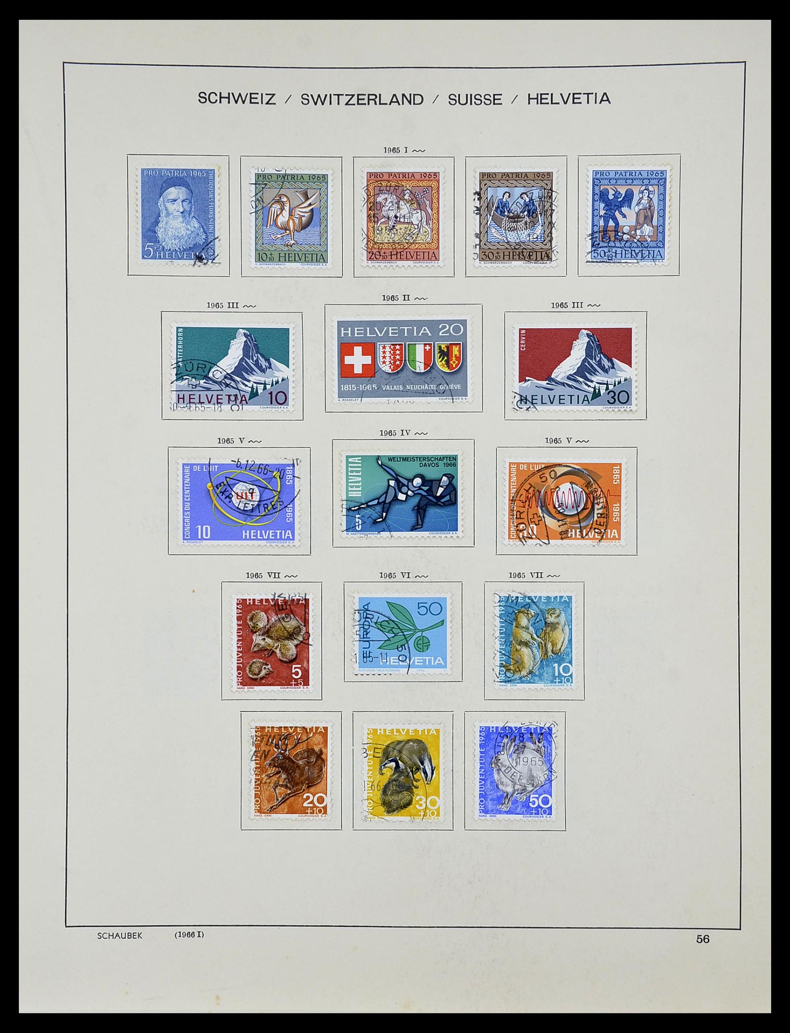 34204 068 - Postzegelverzameling 34204 Zwitserland 1862-2001.