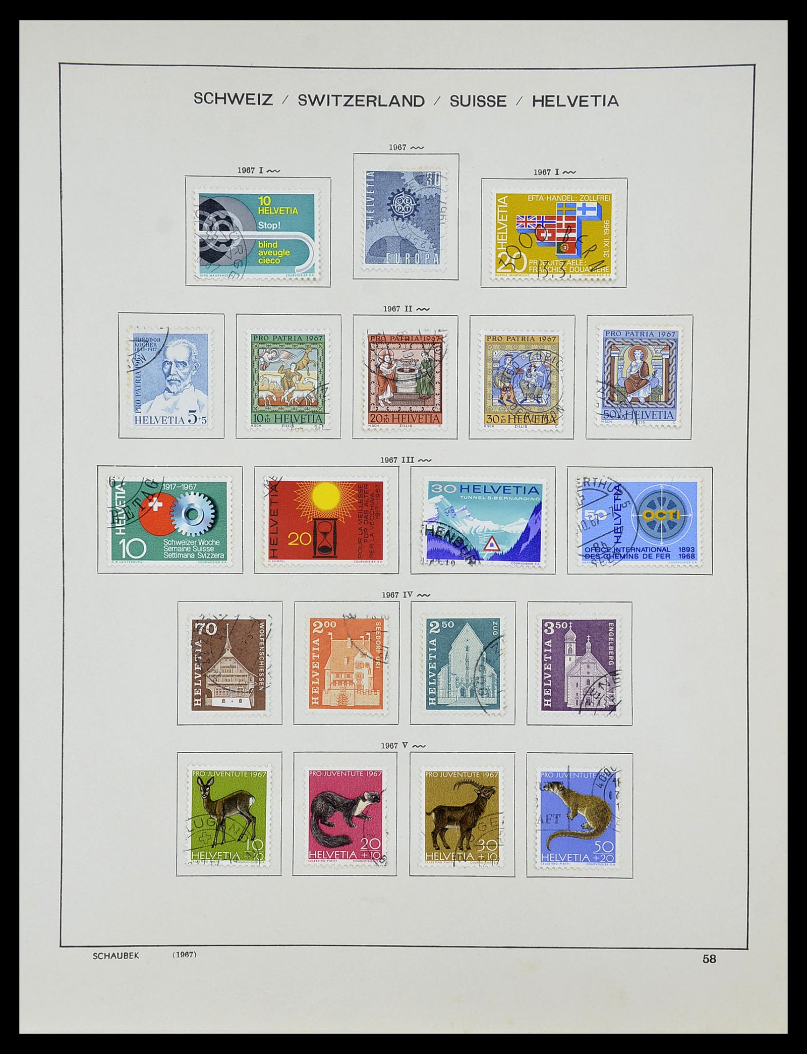 34204 070 - Postzegelverzameling 34204 Zwitserland 1862-2001.