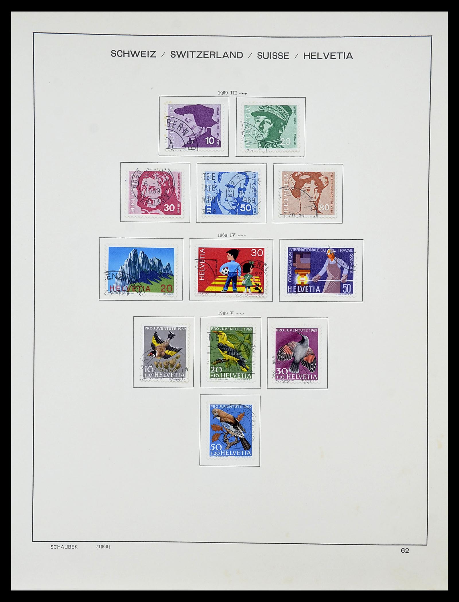 34204 076 - Postzegelverzameling 34204 Zwitserland 1862-2001.