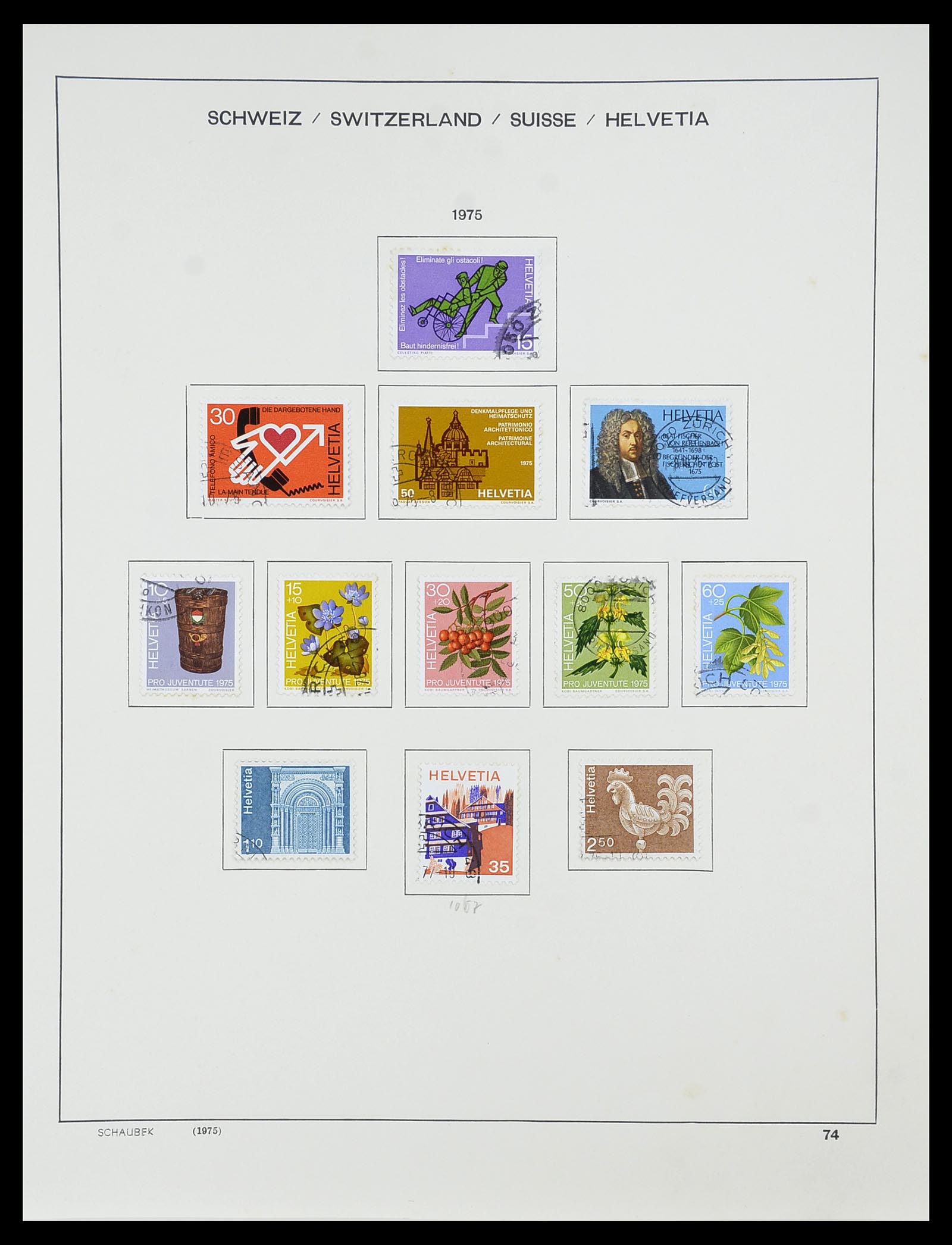 34204 090 - Postzegelverzameling 34204 Zwitserland 1862-2001.