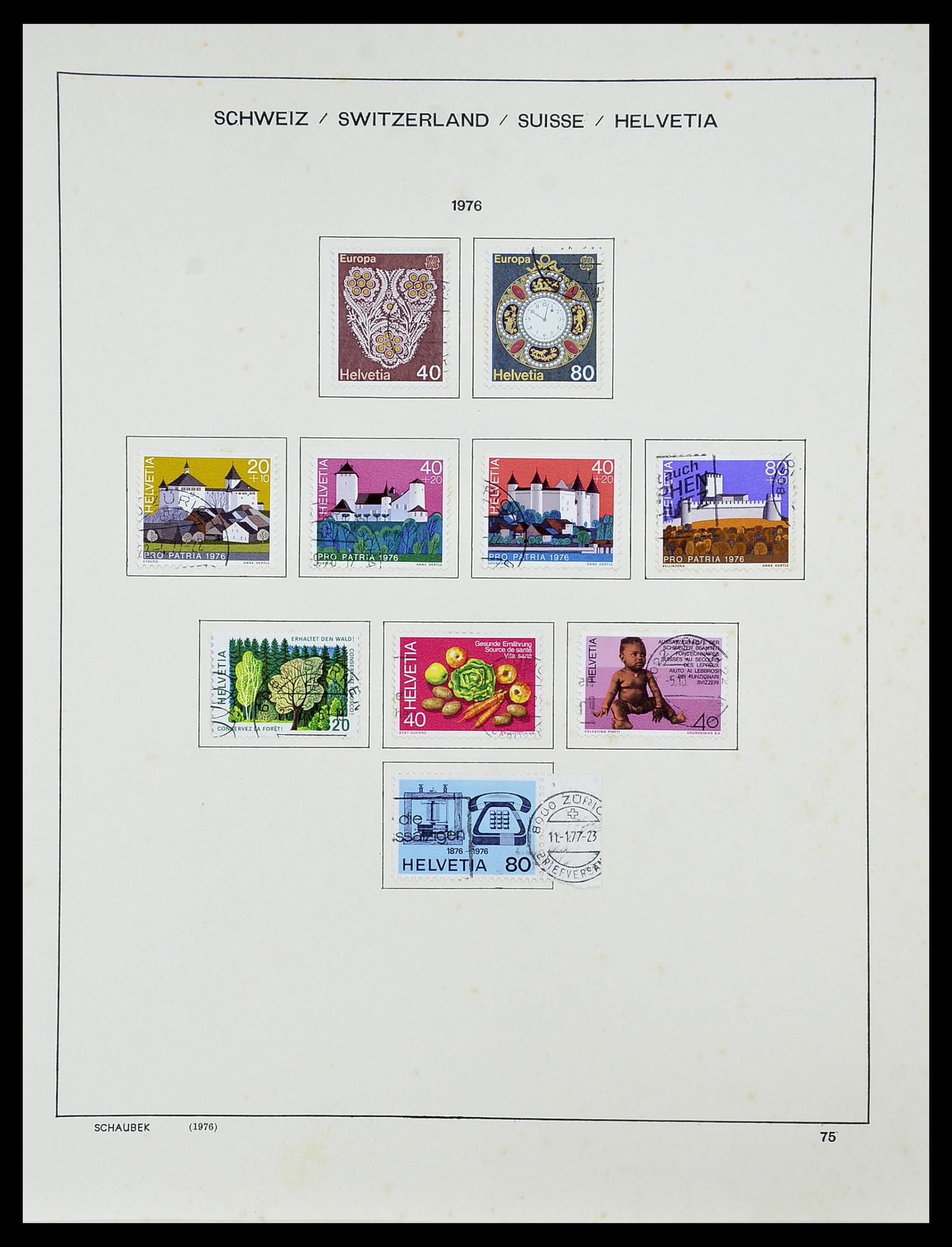 34204 091 - Postzegelverzameling 34204 Zwitserland 1862-2001.
