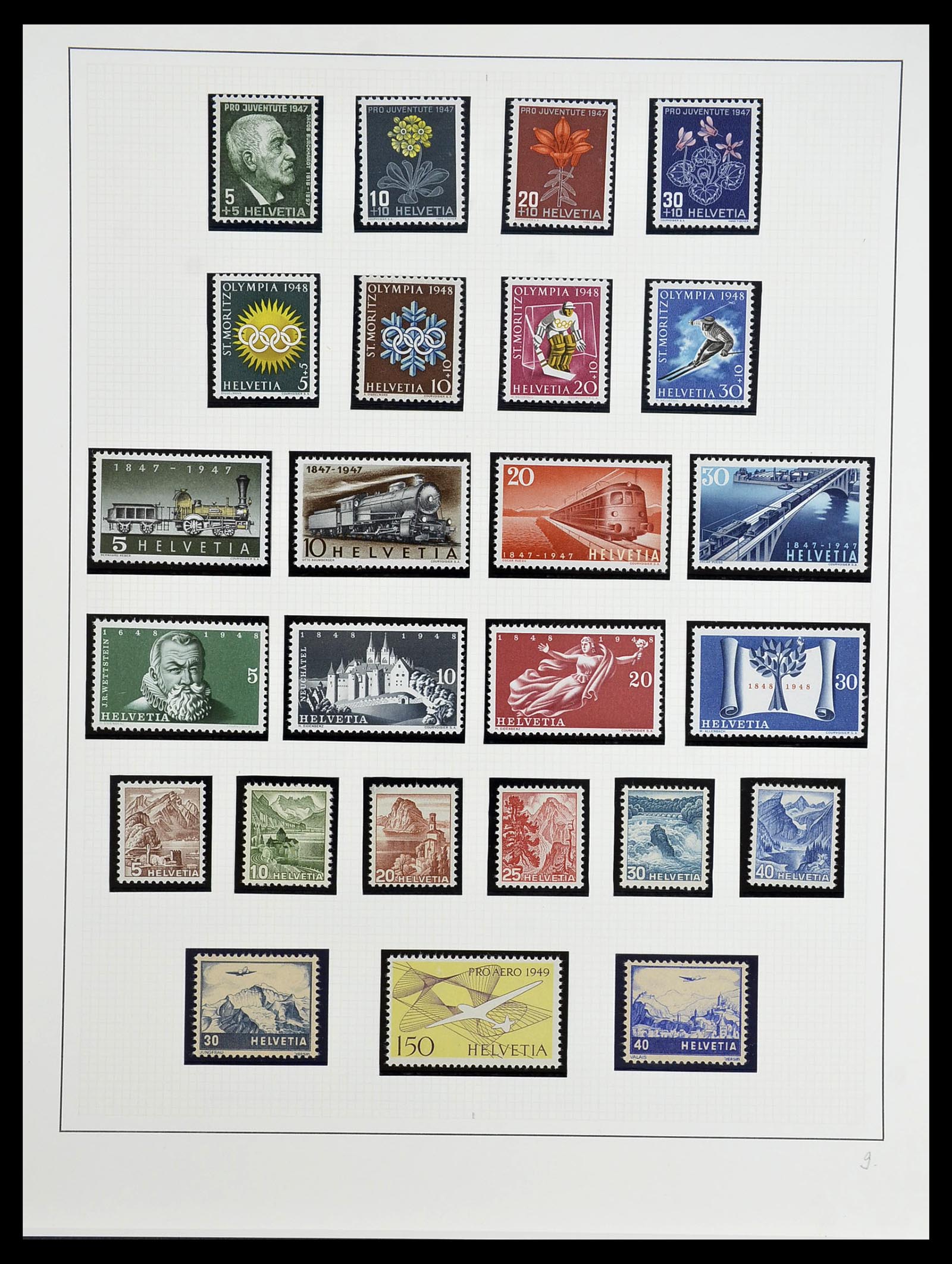 34204 250 - Postzegelverzameling 34204 Zwitserland 1862-2001.