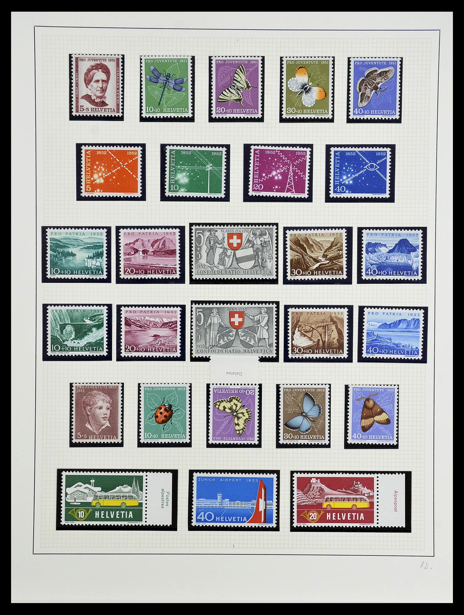 34204 253 - Postzegelverzameling 34204 Zwitserland 1862-2001.