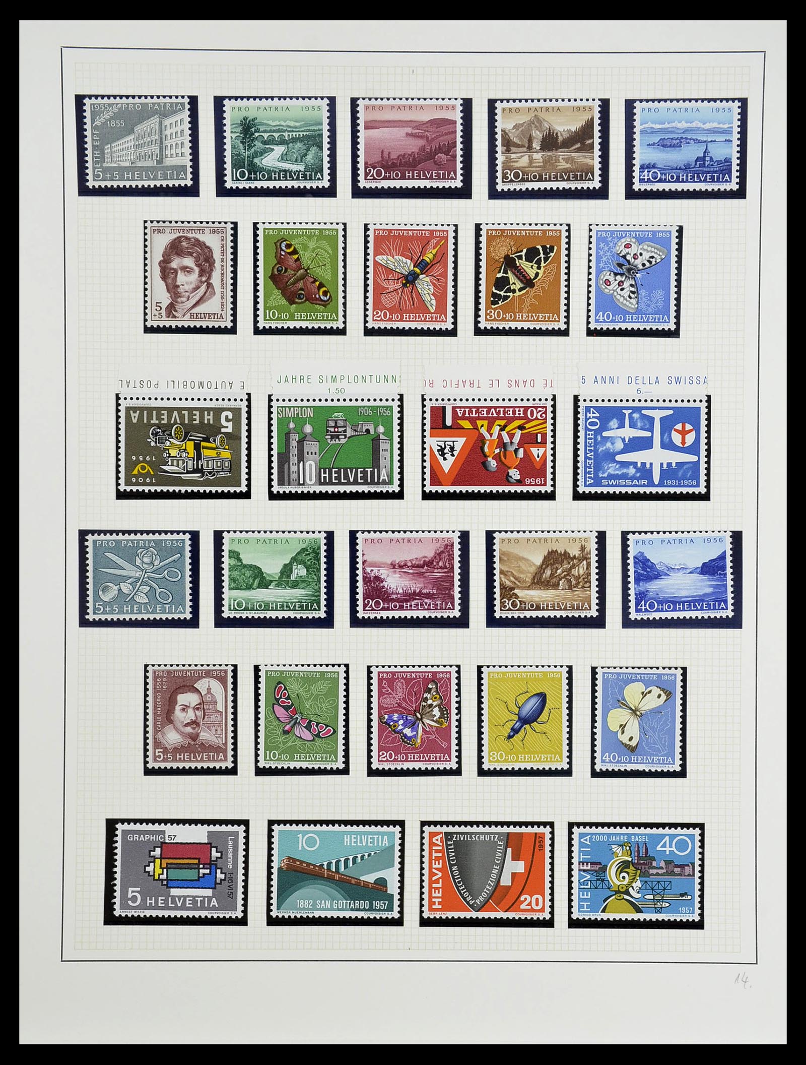 34204 255 - Postzegelverzameling 34204 Zwitserland 1862-2001.