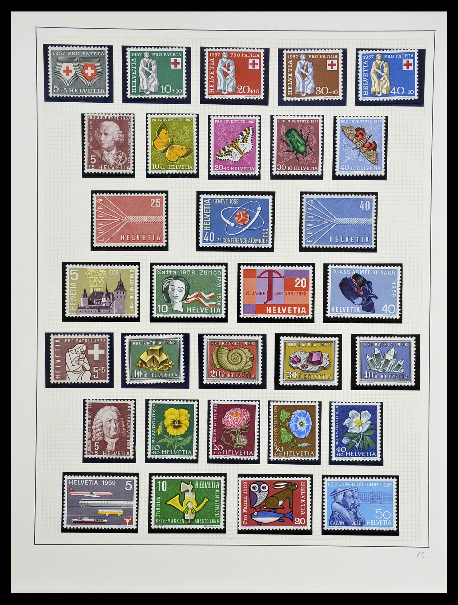 34204 256 - Postzegelverzameling 34204 Zwitserland 1862-2001.