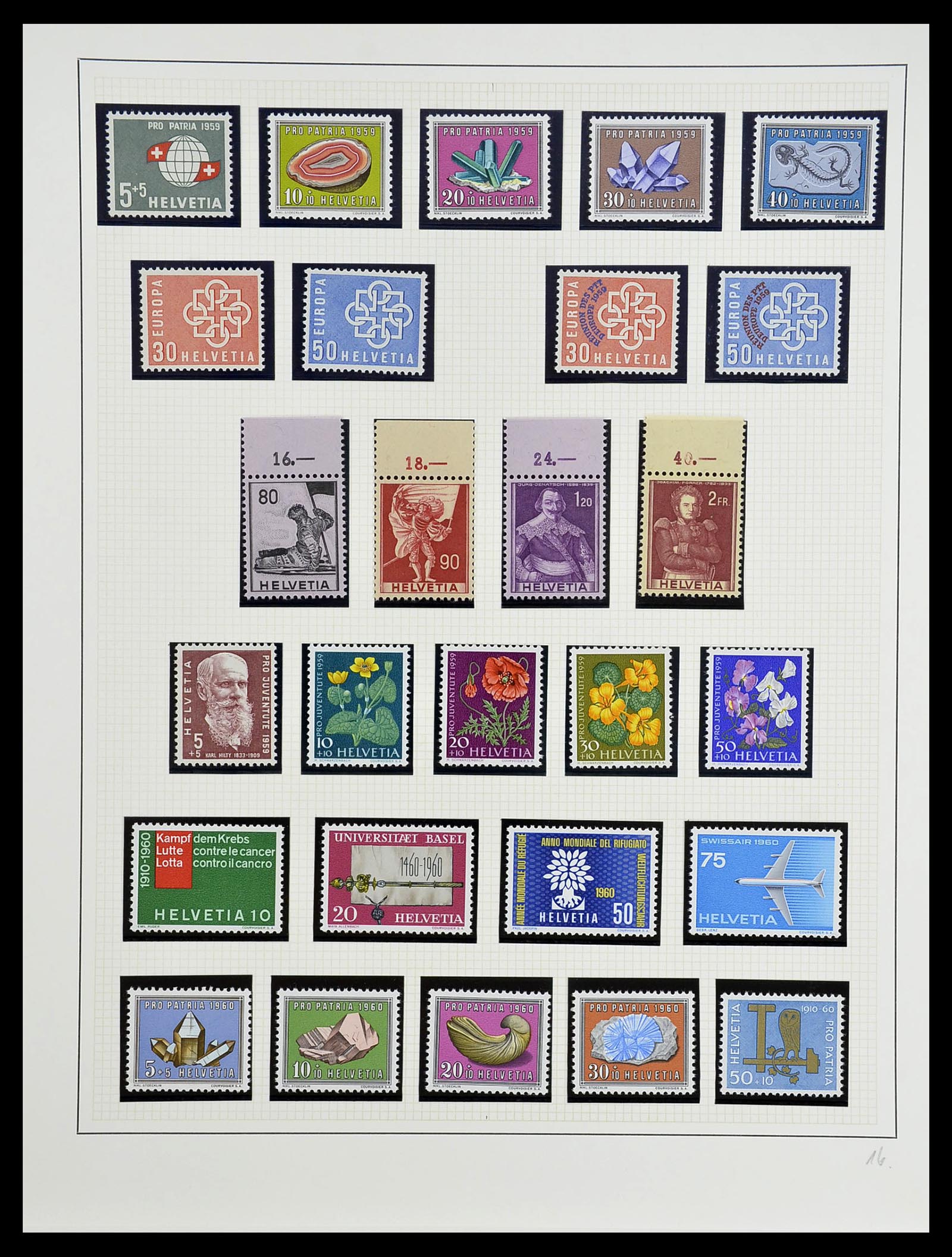 34204 257 - Postzegelverzameling 34204 Zwitserland 1862-2001.