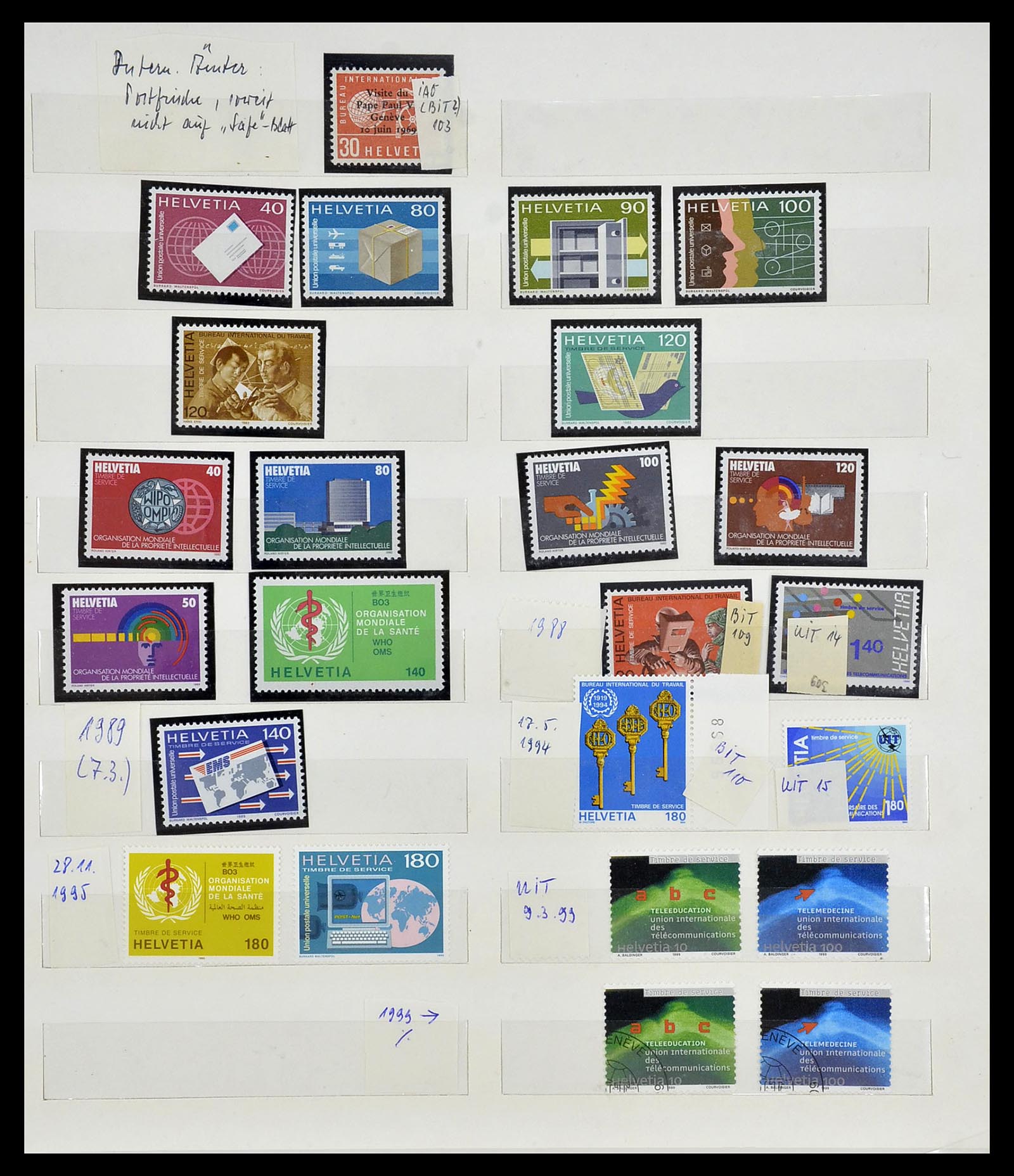 34204 291 - Postzegelverzameling 34204 Zwitserland 1862-2001.