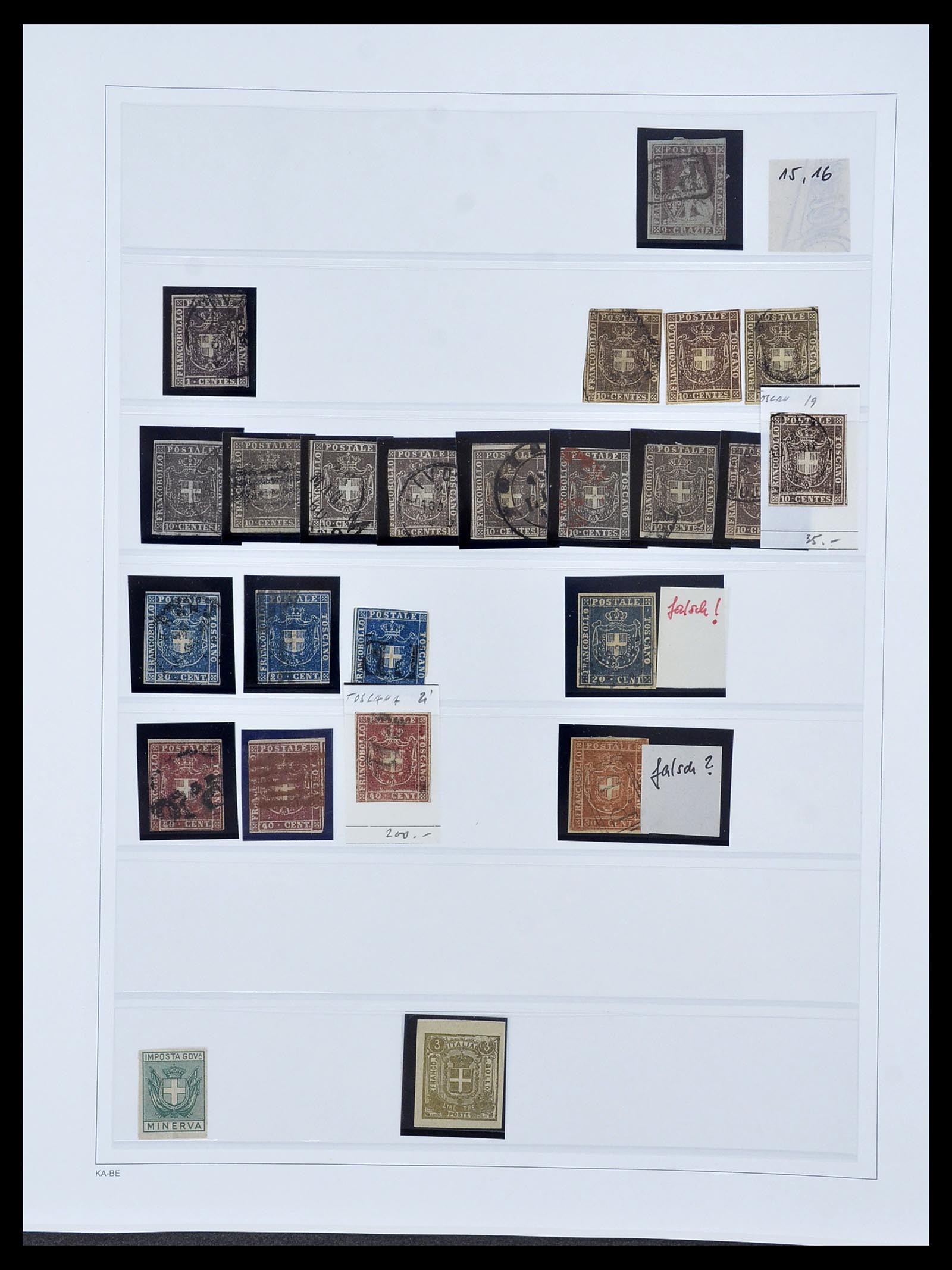 34205 050 - Postzegelverzameling 34205 Italiaanse Staten 1653(!!)-1872.