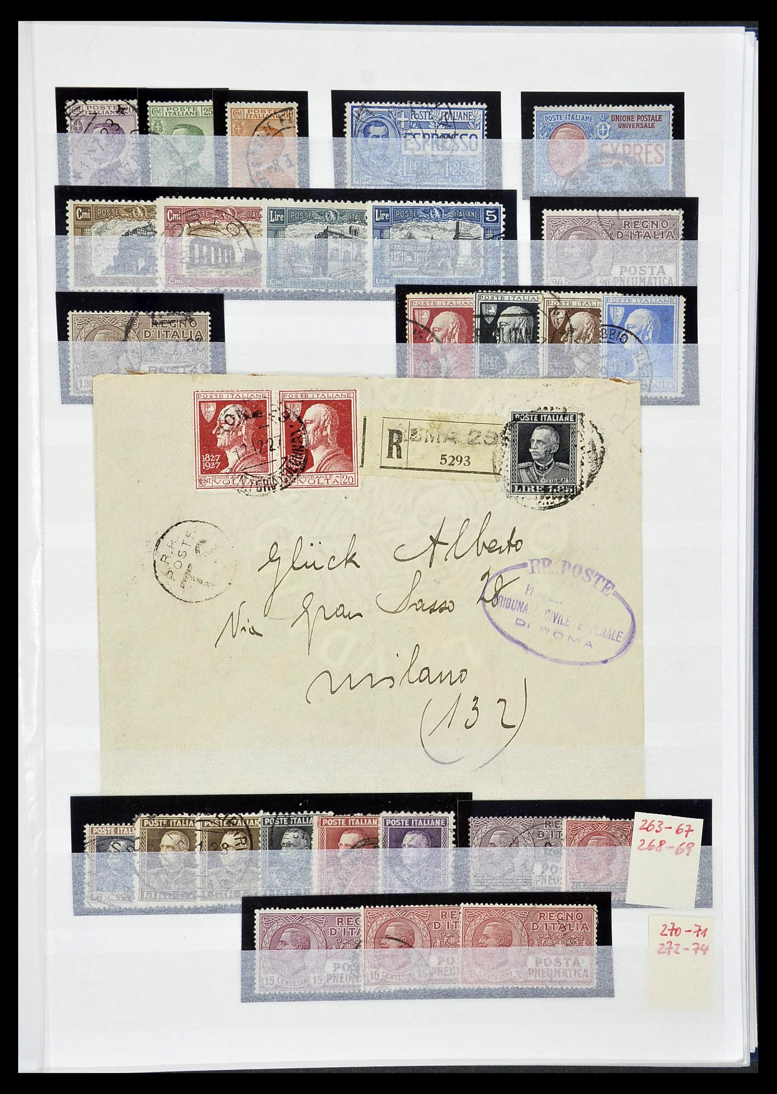 34206 037 - Postzegelverzameling 34206 Italië en gebieden 1861-2000.