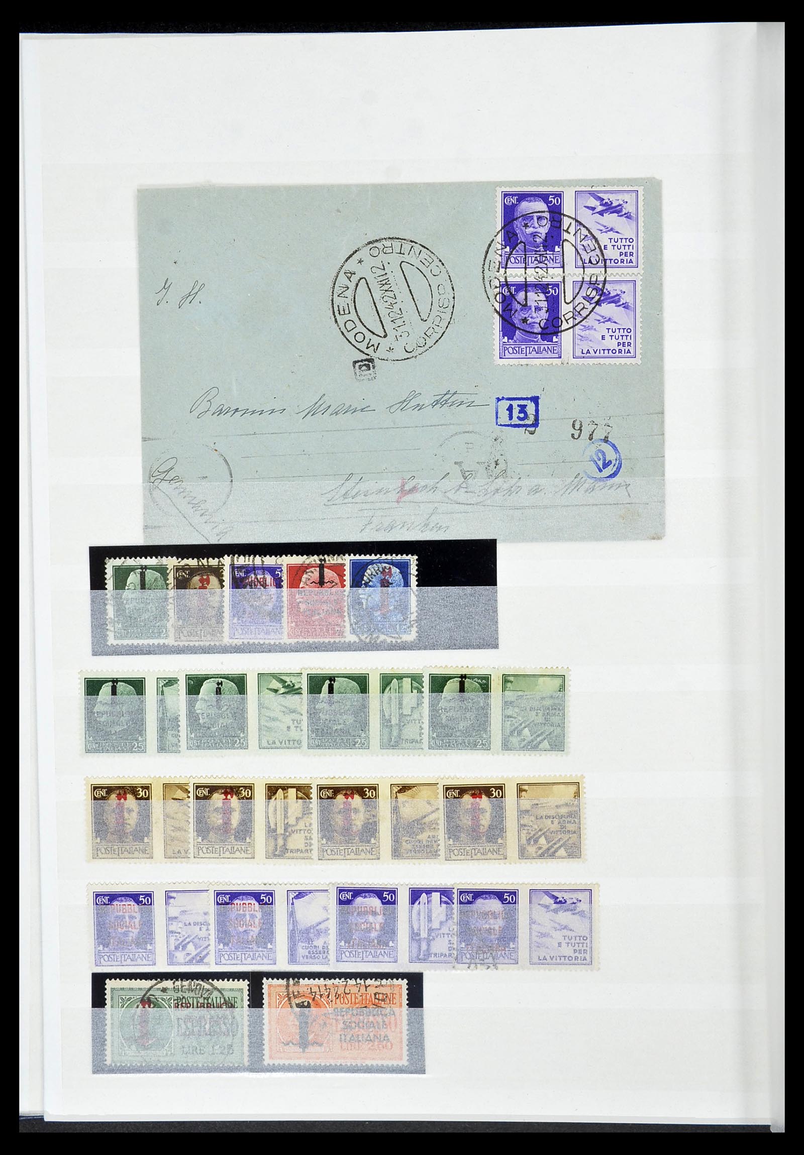 34206 052 - Postzegelverzameling 34206 Italië en gebieden 1861-2000.