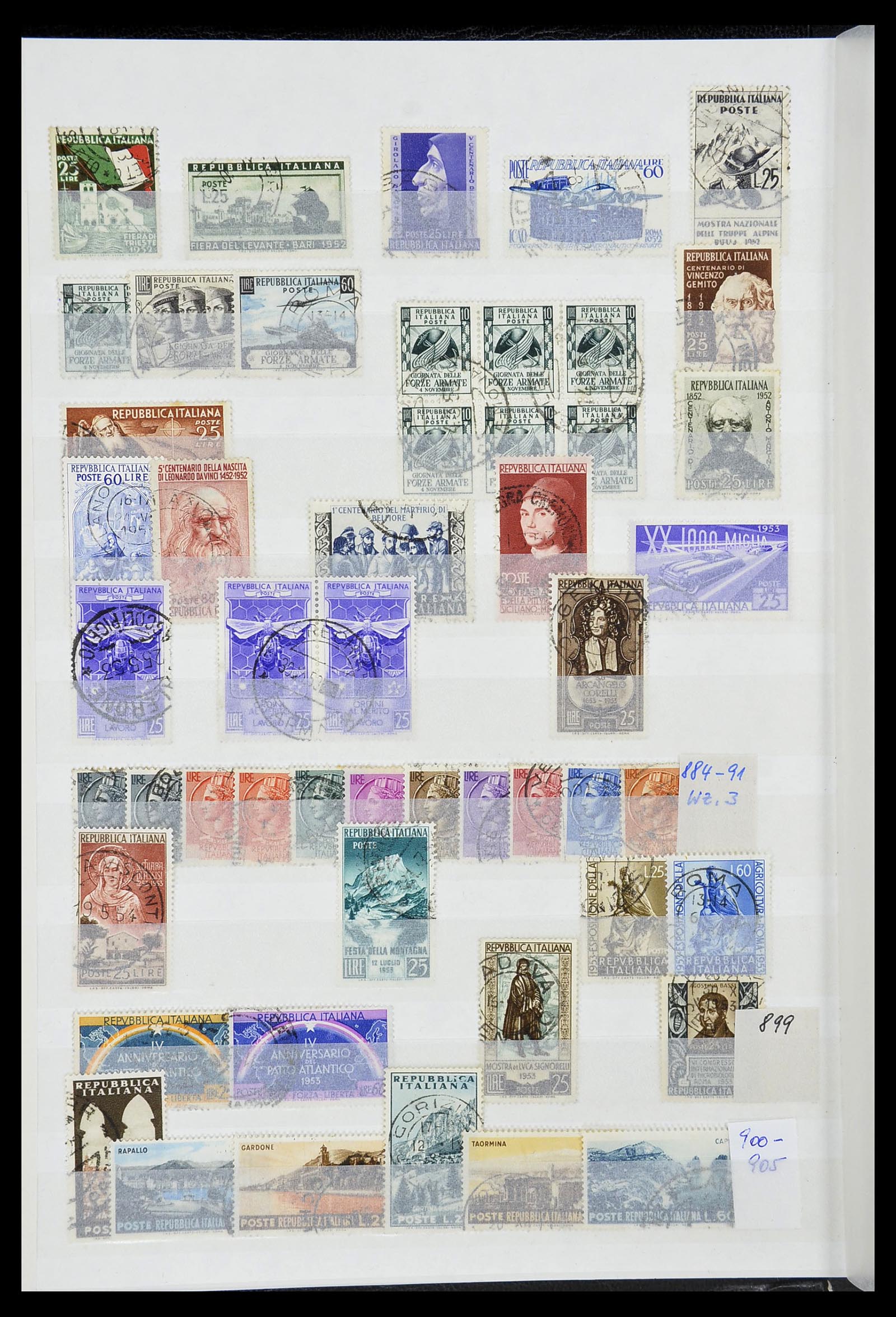 34206 062 - Postzegelverzameling 34206 Italië en gebieden 1861-2000.