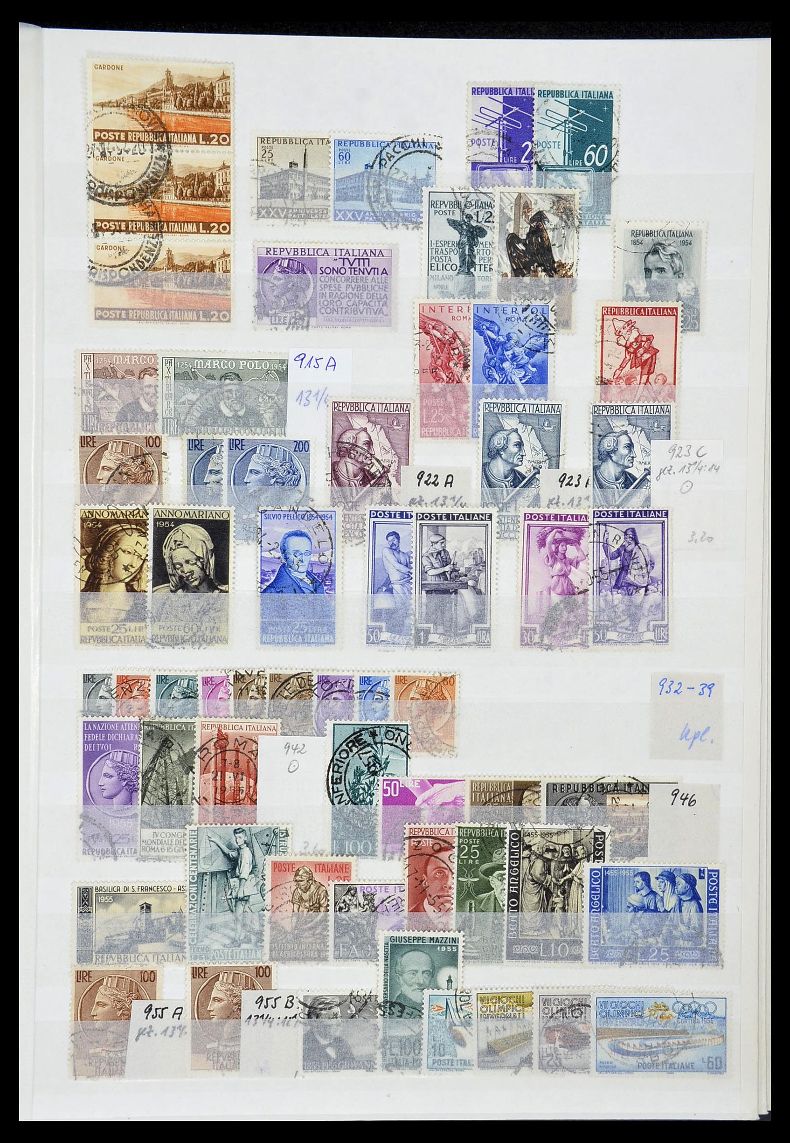 34206 063 - Postzegelverzameling 34206 Italië en gebieden 1861-2000.