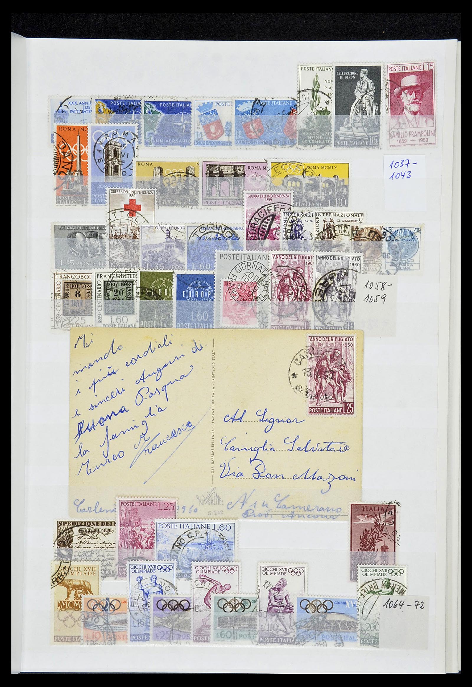 34206 077 - Postzegelverzameling 34206 Italië en gebieden 1861-2000.