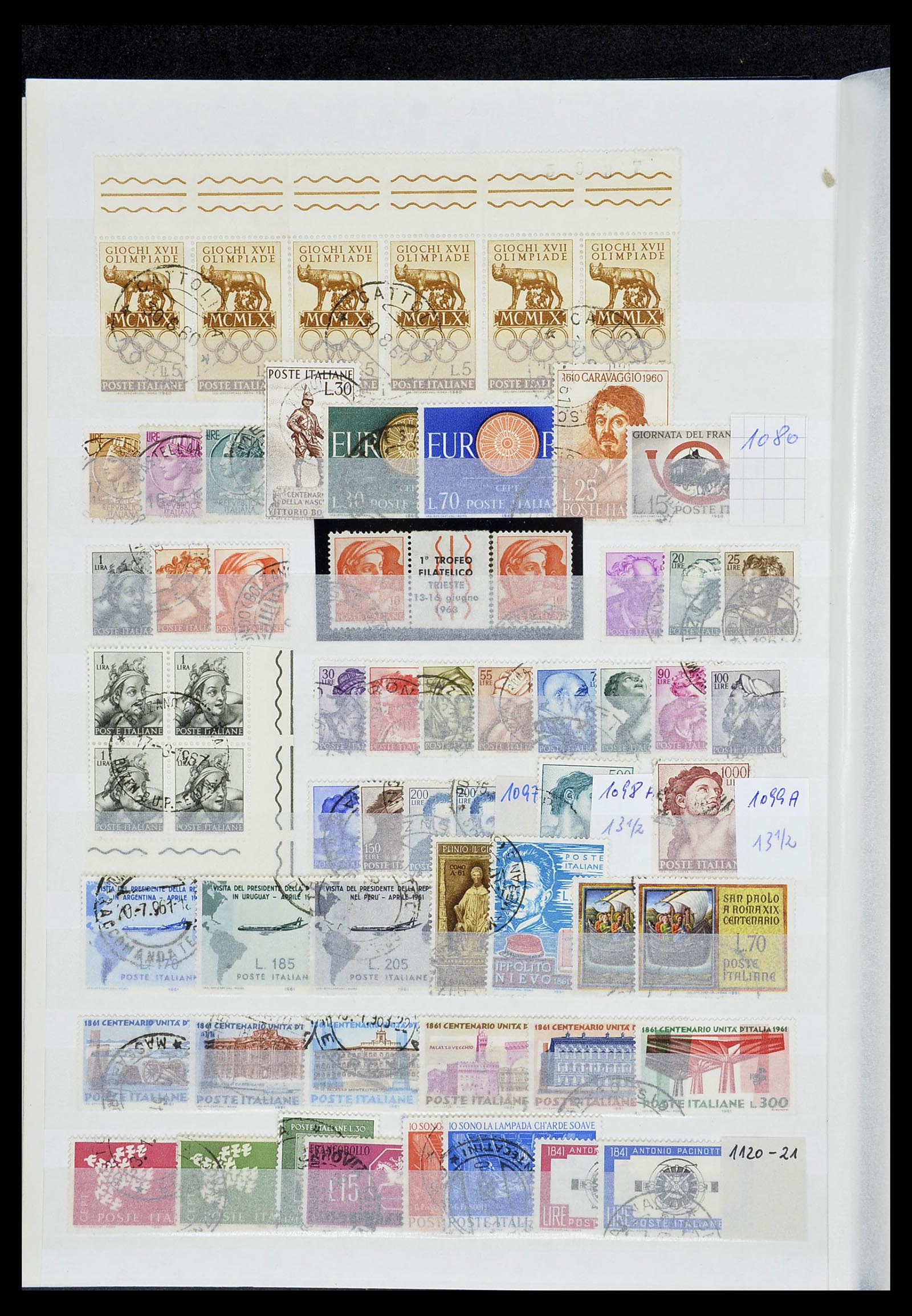34206 078 - Postzegelverzameling 34206 Italië en gebieden 1861-2000.