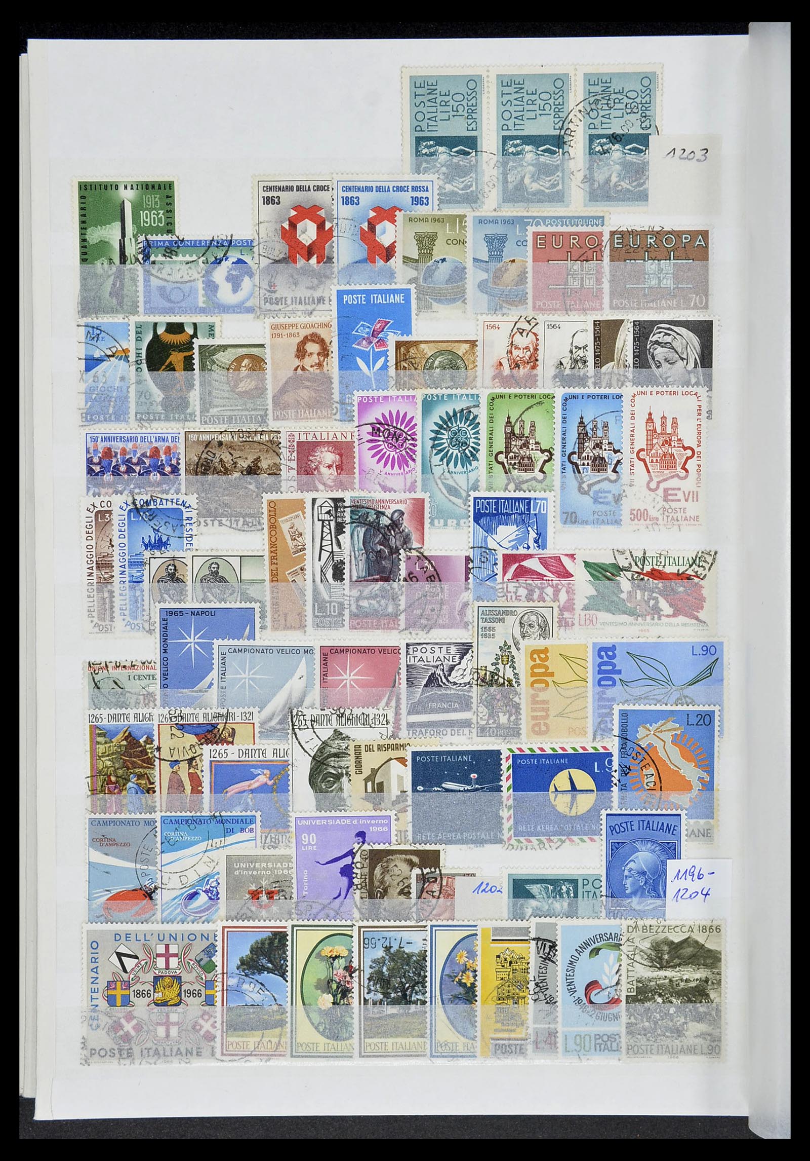 34206 080 - Postzegelverzameling 34206 Italië en gebieden 1861-2000.