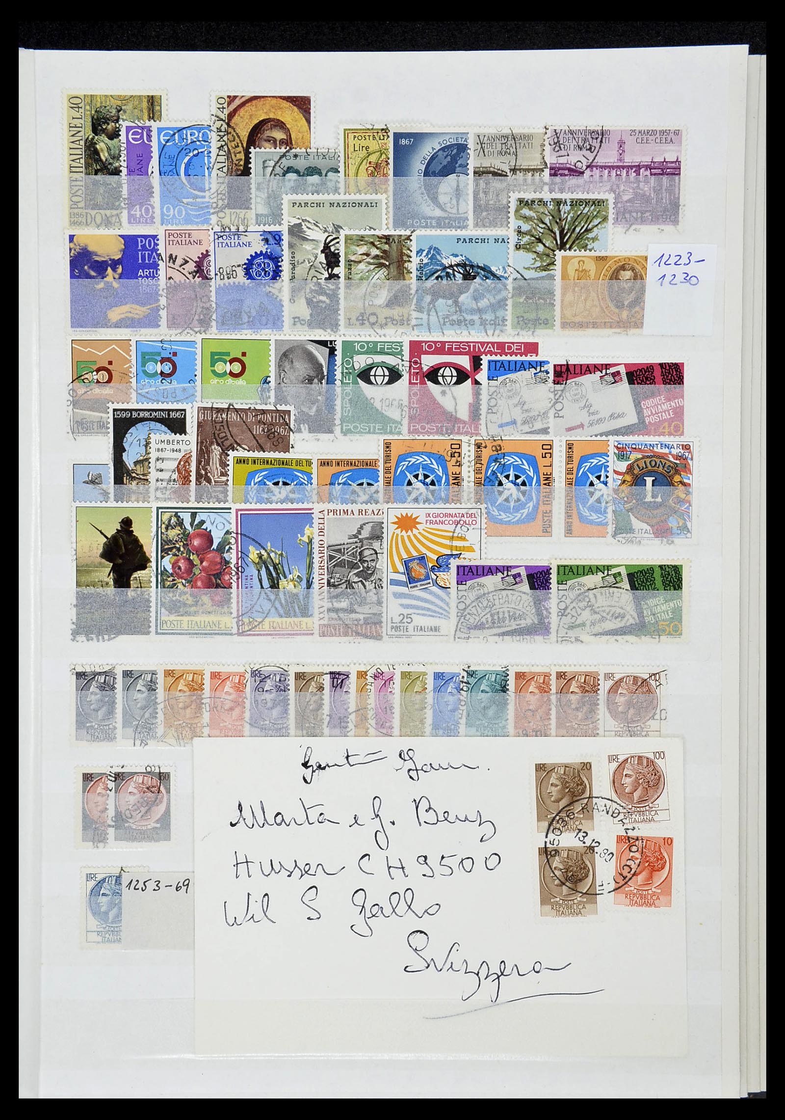 34206 081 - Postzegelverzameling 34206 Italië en gebieden 1861-2000.