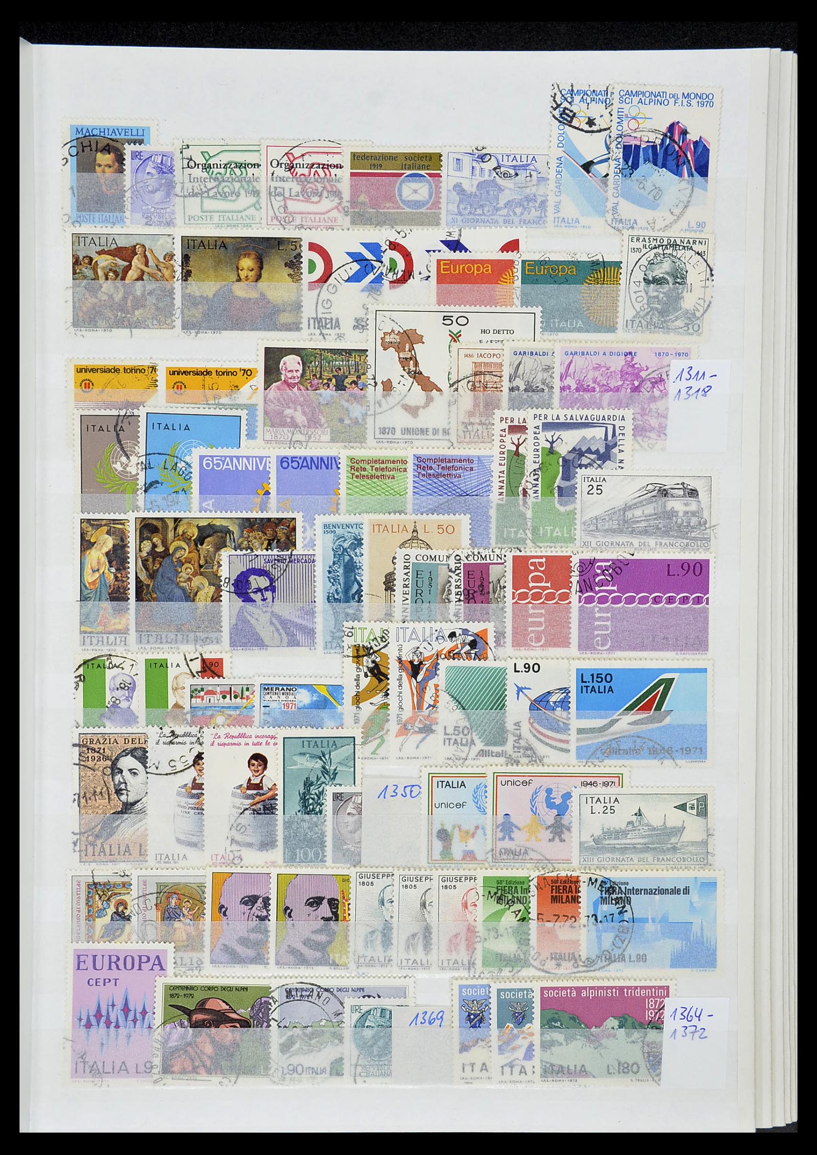 34206 083 - Postzegelverzameling 34206 Italië en gebieden 1861-2000.