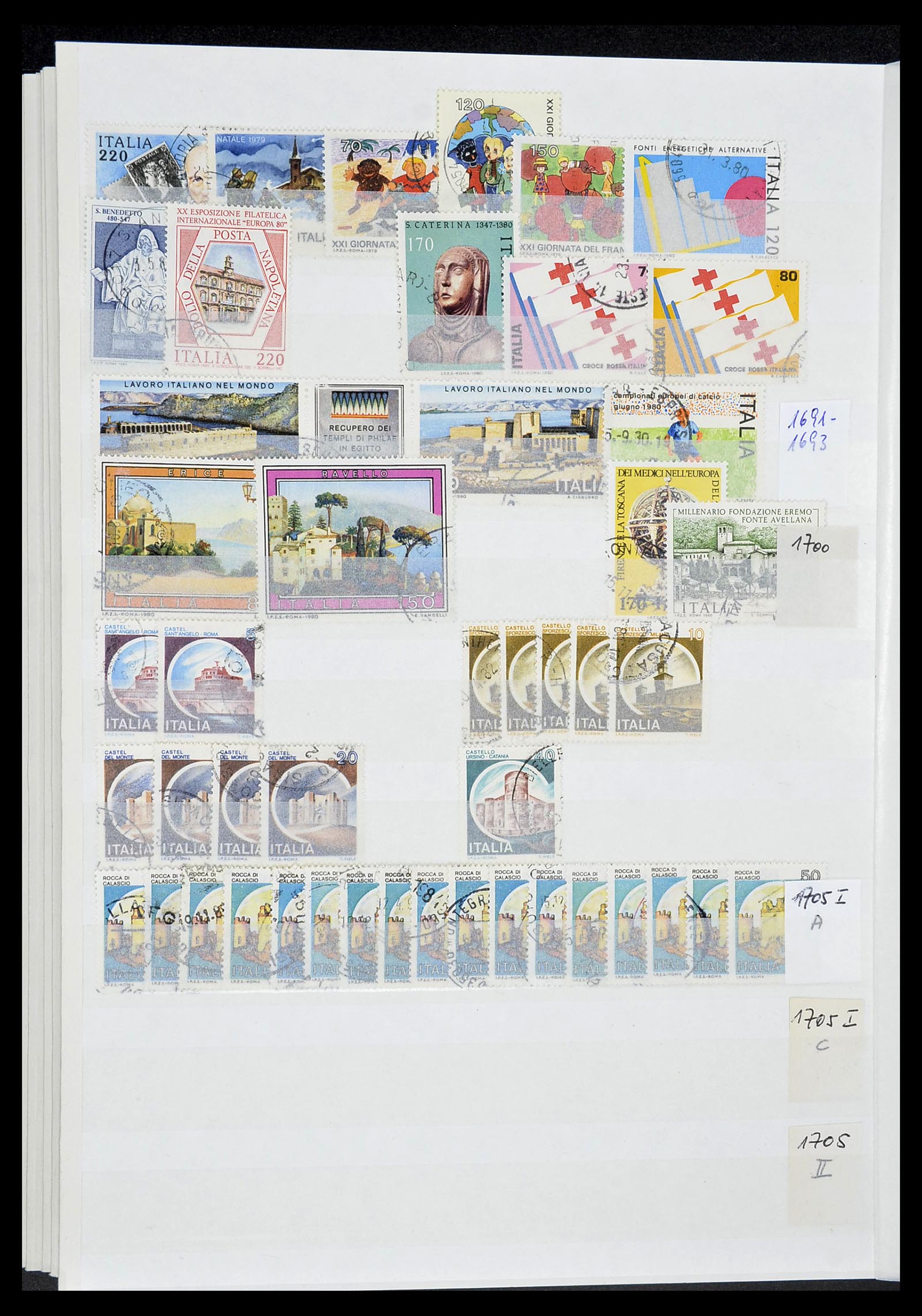 34206 092 - Postzegelverzameling 34206 Italië en gebieden 1861-2000.
