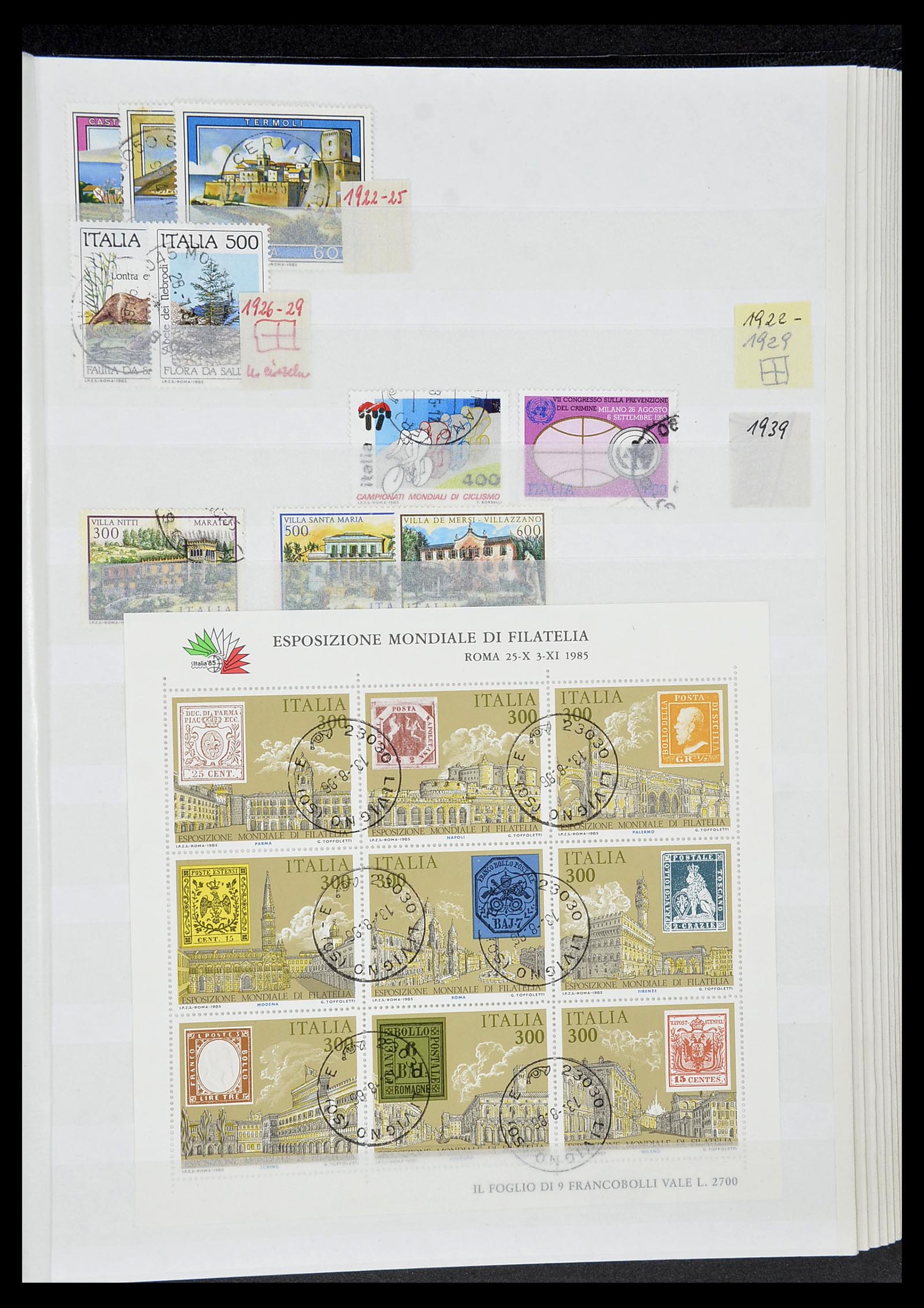 34206 101 - Postzegelverzameling 34206 Italië en gebieden 1861-2000.