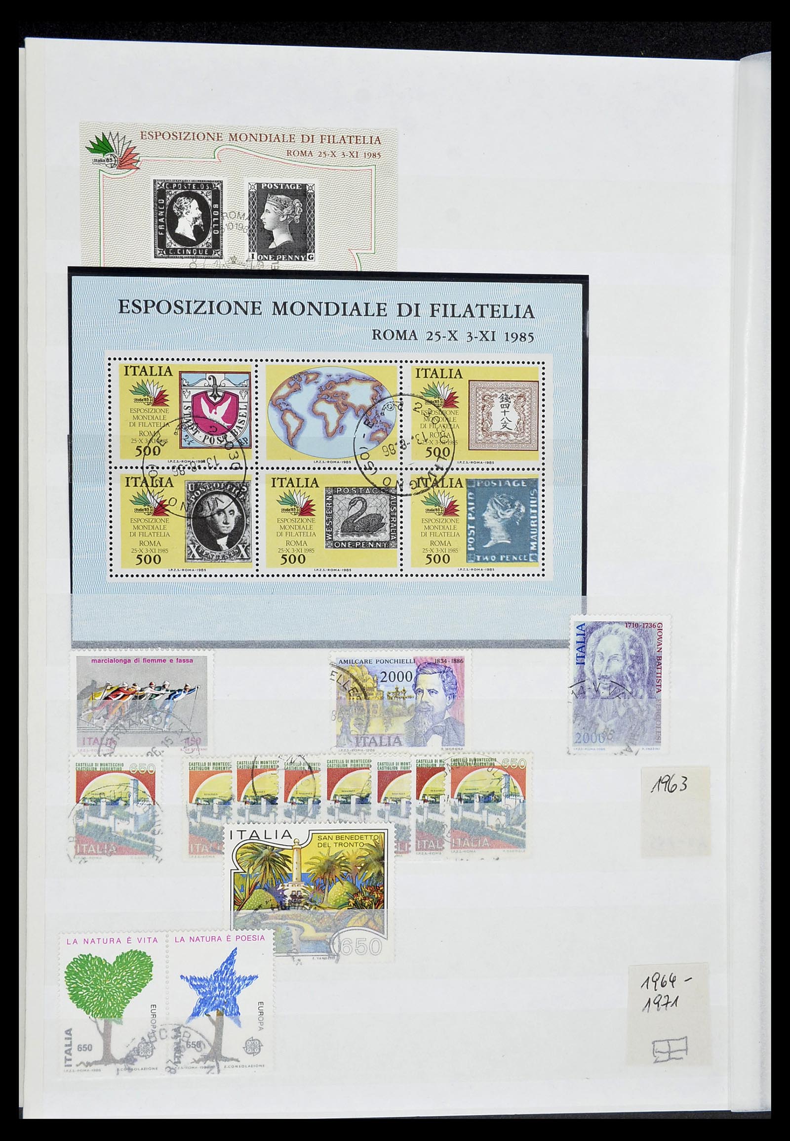 34206 102 - Postzegelverzameling 34206 Italië en gebieden 1861-2000.