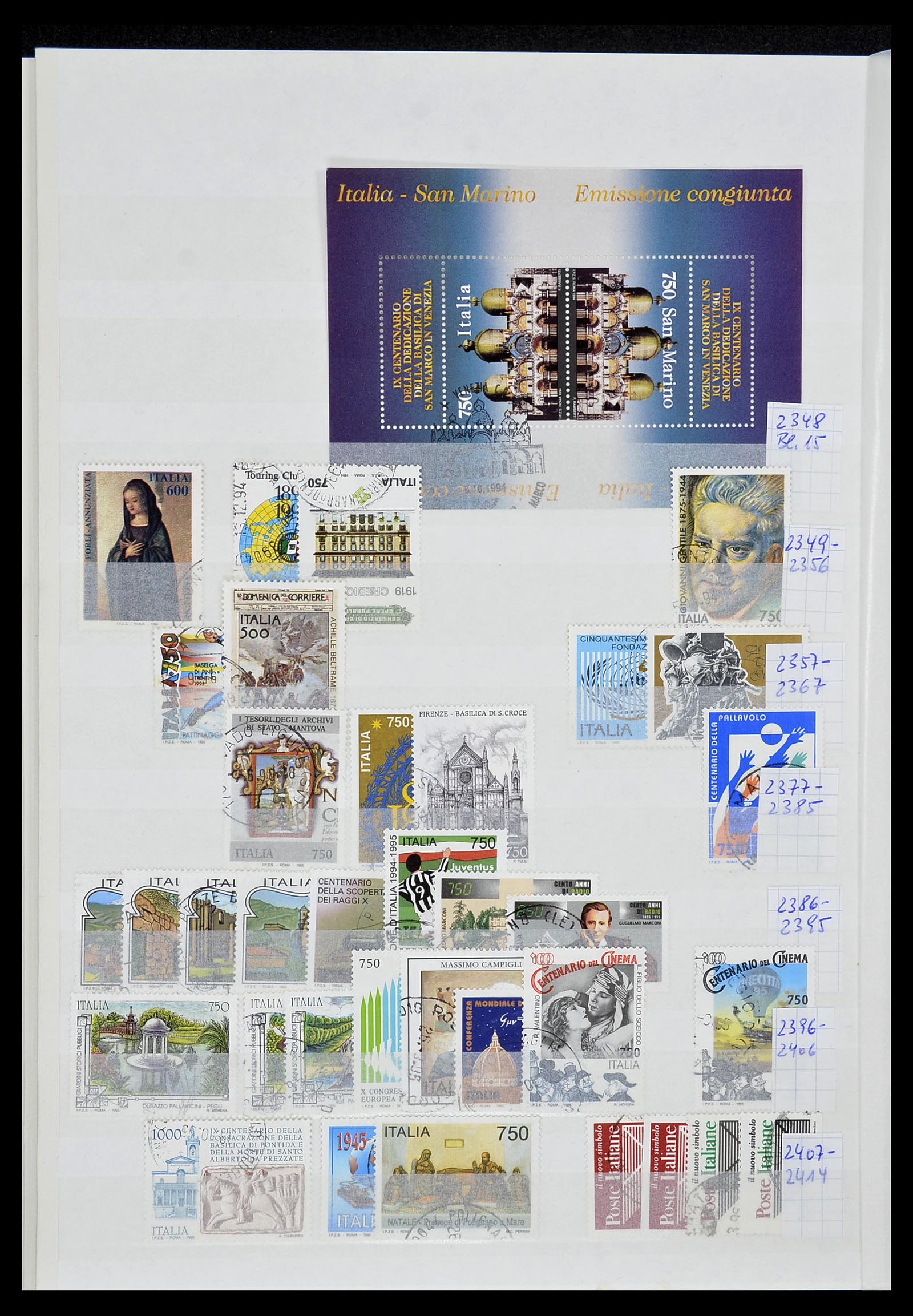 34206 110 - Postzegelverzameling 34206 Italië en gebieden 1861-2000.