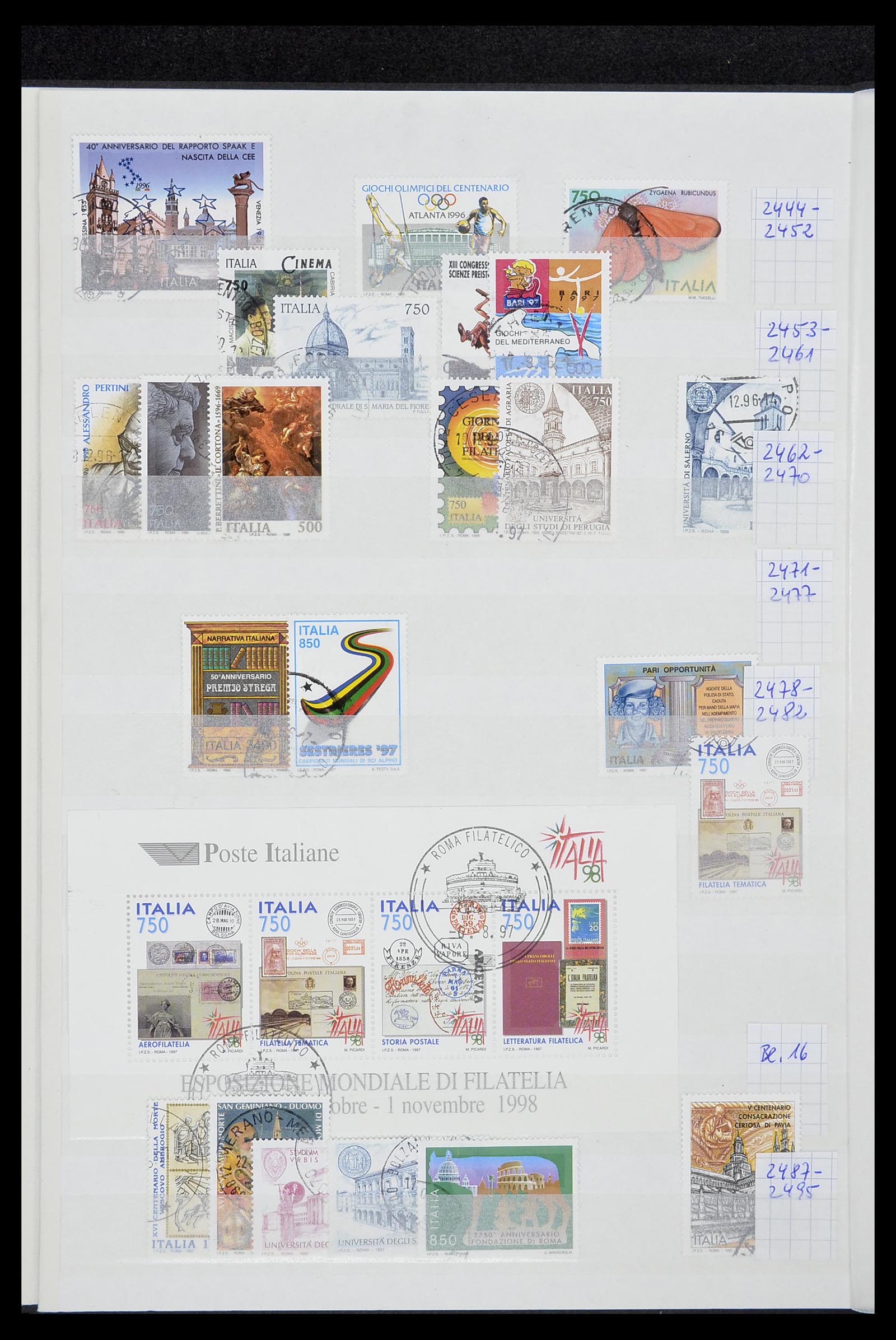 34206 112 - Postzegelverzameling 34206 Italië en gebieden 1861-2000.