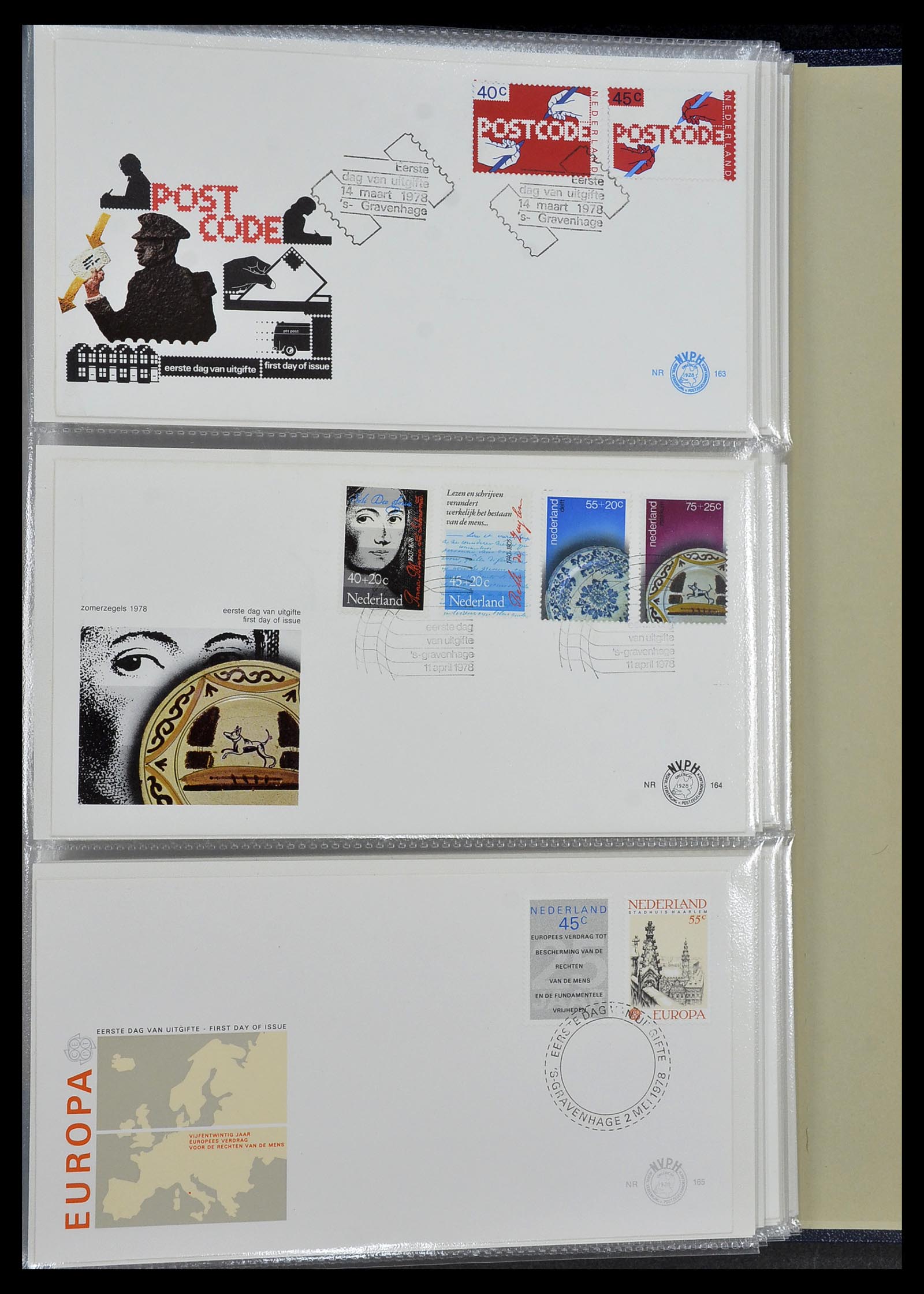 34207 023 - Stamp collection 34207 Netherlands FDC's 1970-2011.