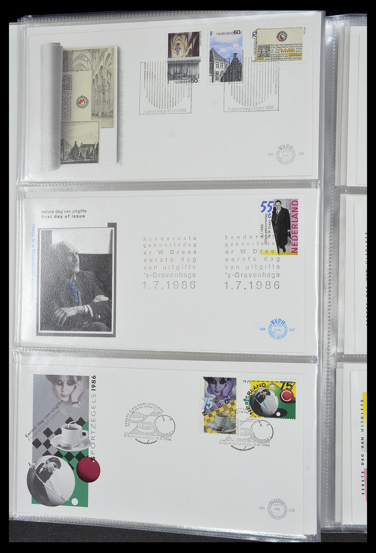 34207 052 - Stamp collection 34207 Netherlands FDC's 1970-2011.