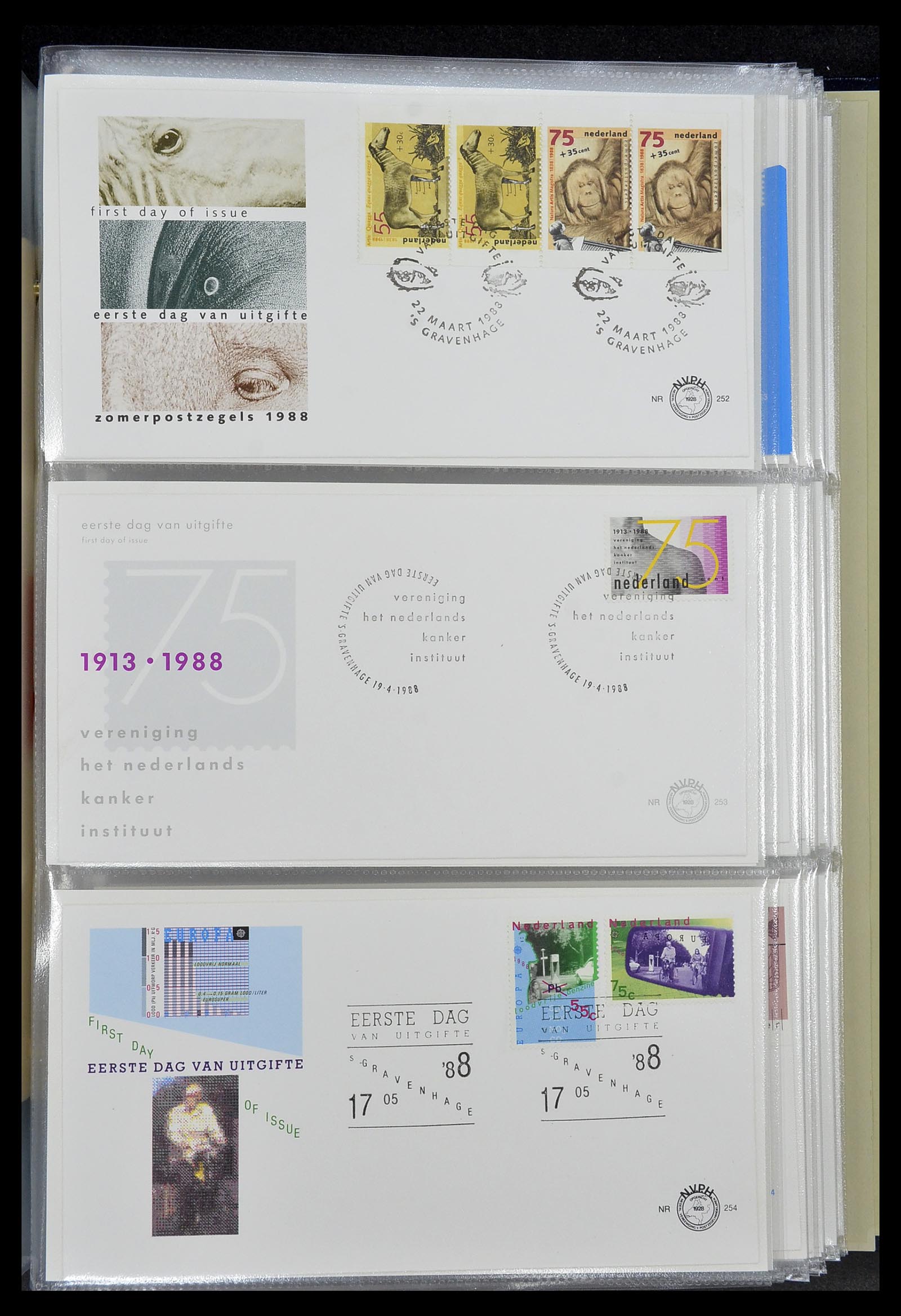 34207 059 - Stamp collection 34207 Netherlands FDC's 1970-2011.