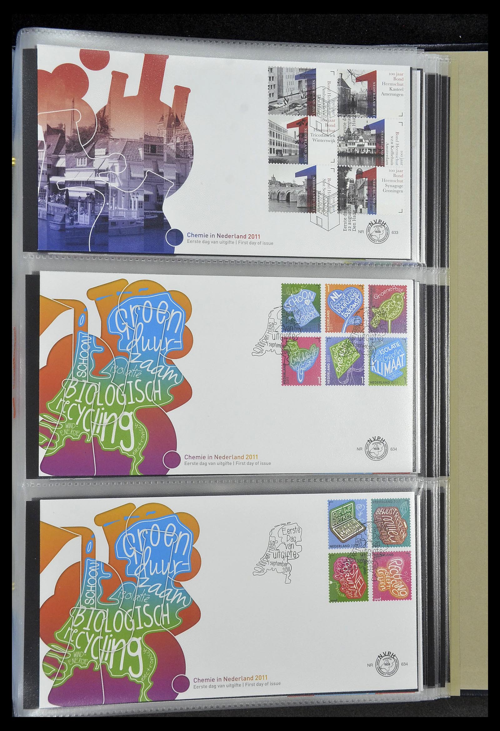 34207 221 - Postzegelverzameling 34207 Nederland FDC's 1970-2011.
