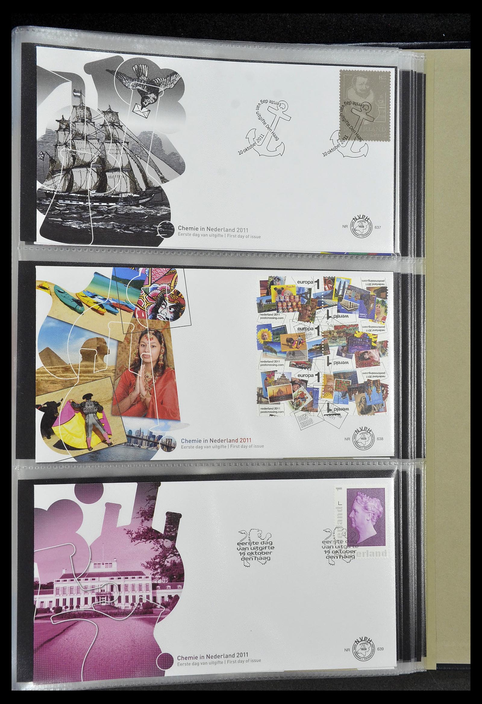 34207 223 - Postzegelverzameling 34207 Nederland FDC's 1970-2011.