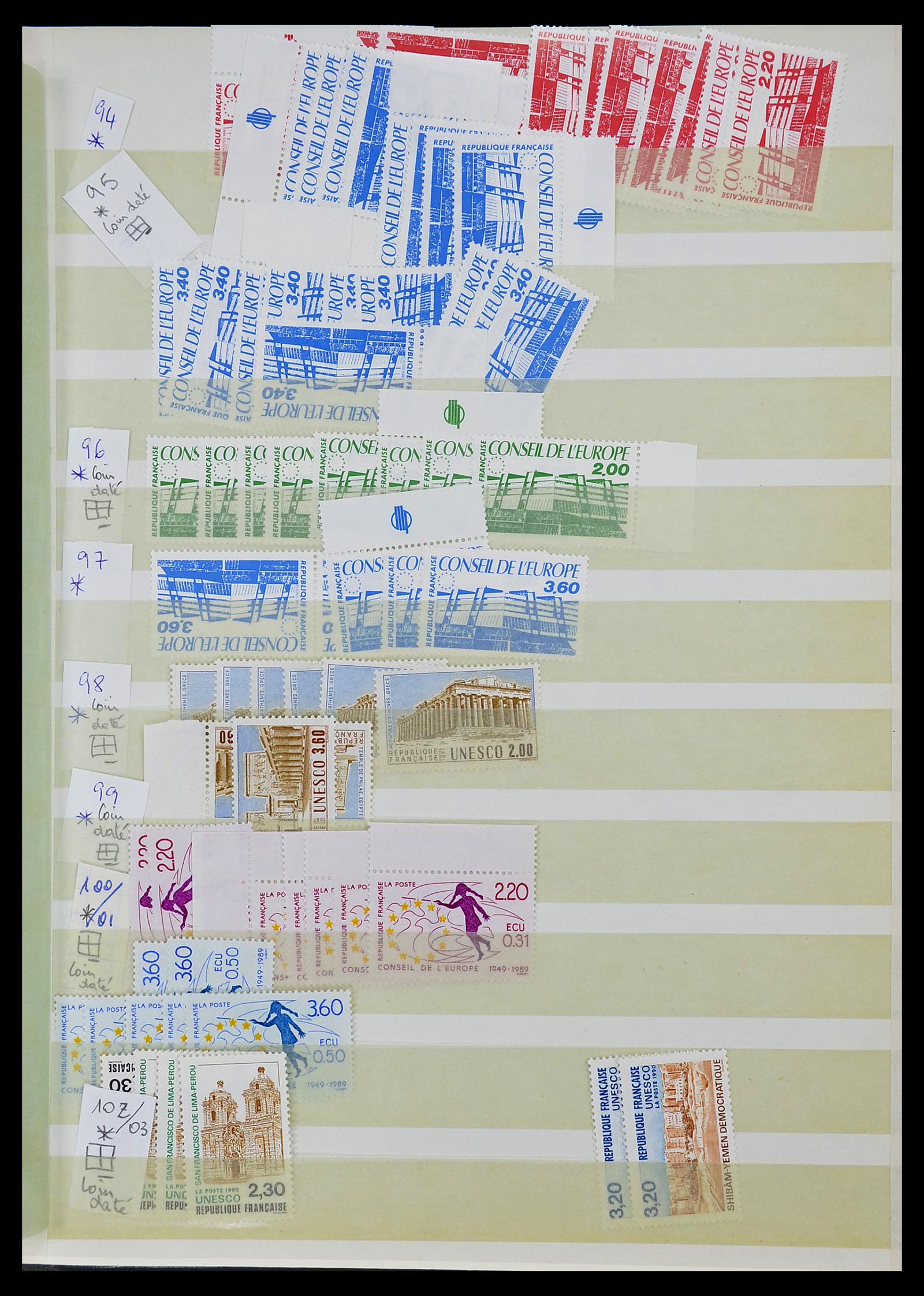 34208 067 - Postzegelverzameling 34208 Frankrijk back of the book 1863-1996.